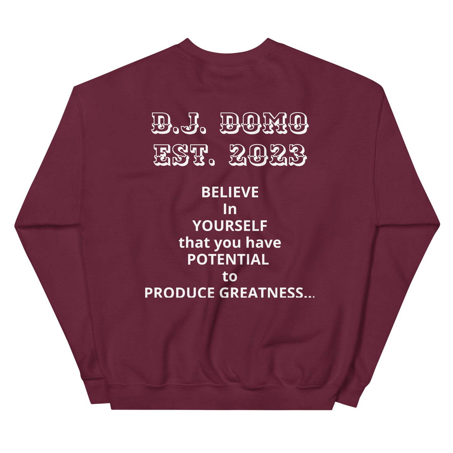 D.J. Domo "Melting Basketball" Unisex Sweatshirts White
