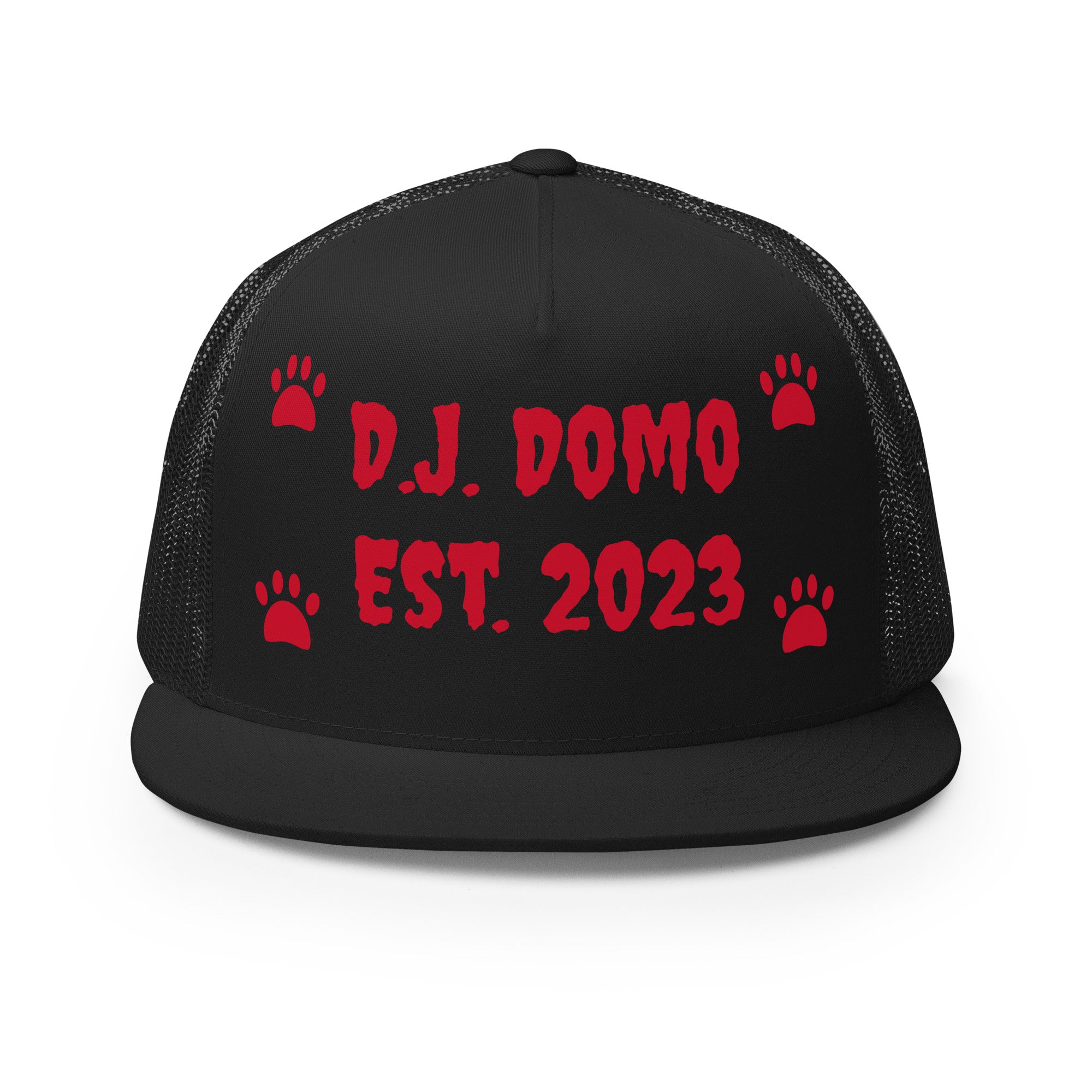 "Dog Paws" Trucker Cap Multi Color/Red