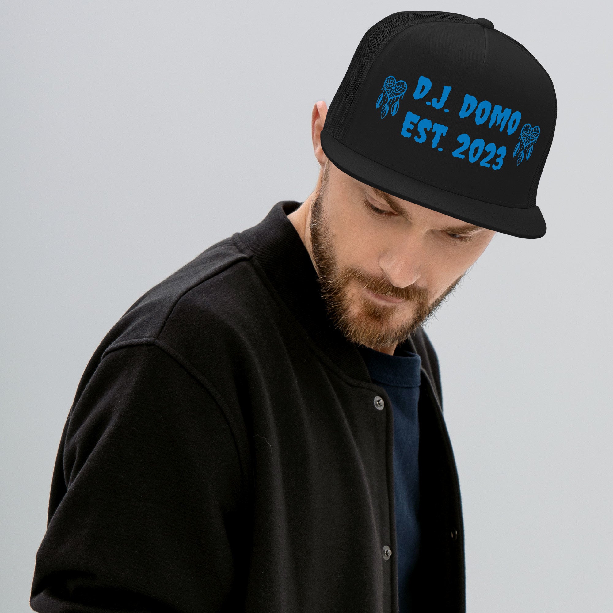 "Heart Catchers" Trucker Cap Multi Color/Light Blue