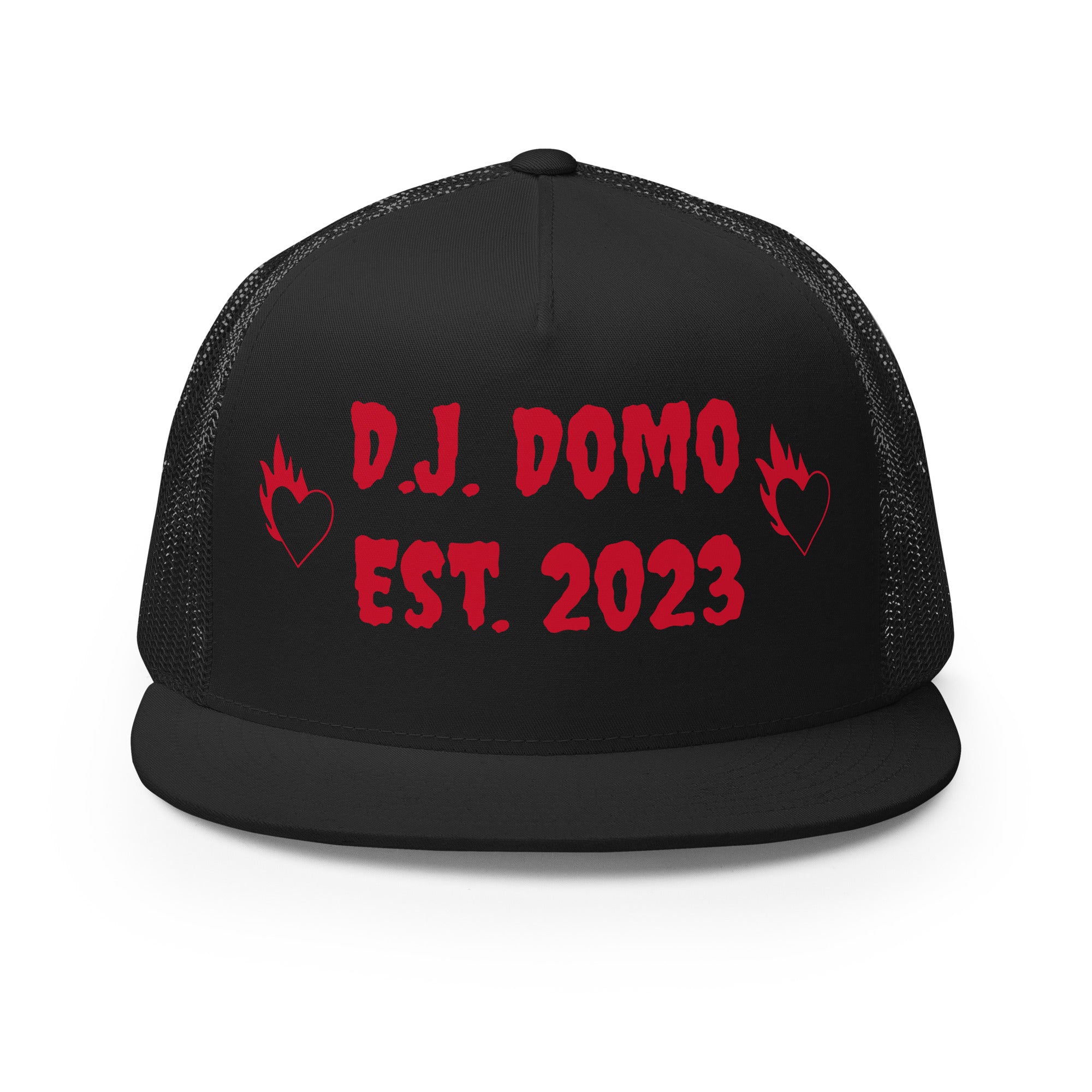 "Fire Hearts" Trucker Cap Multi Color/Red