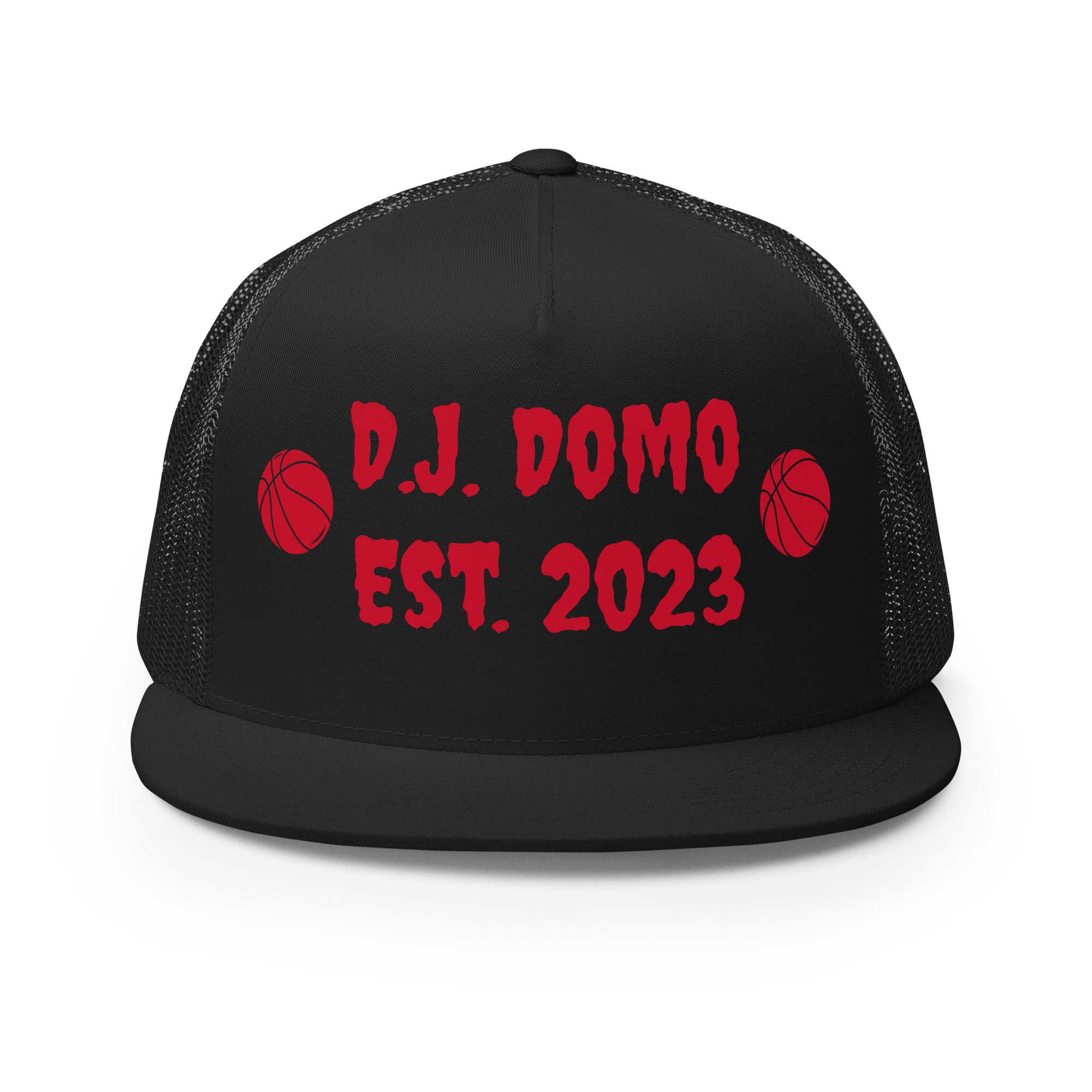 "Basketball" Trucker Cap Multi Color/Red