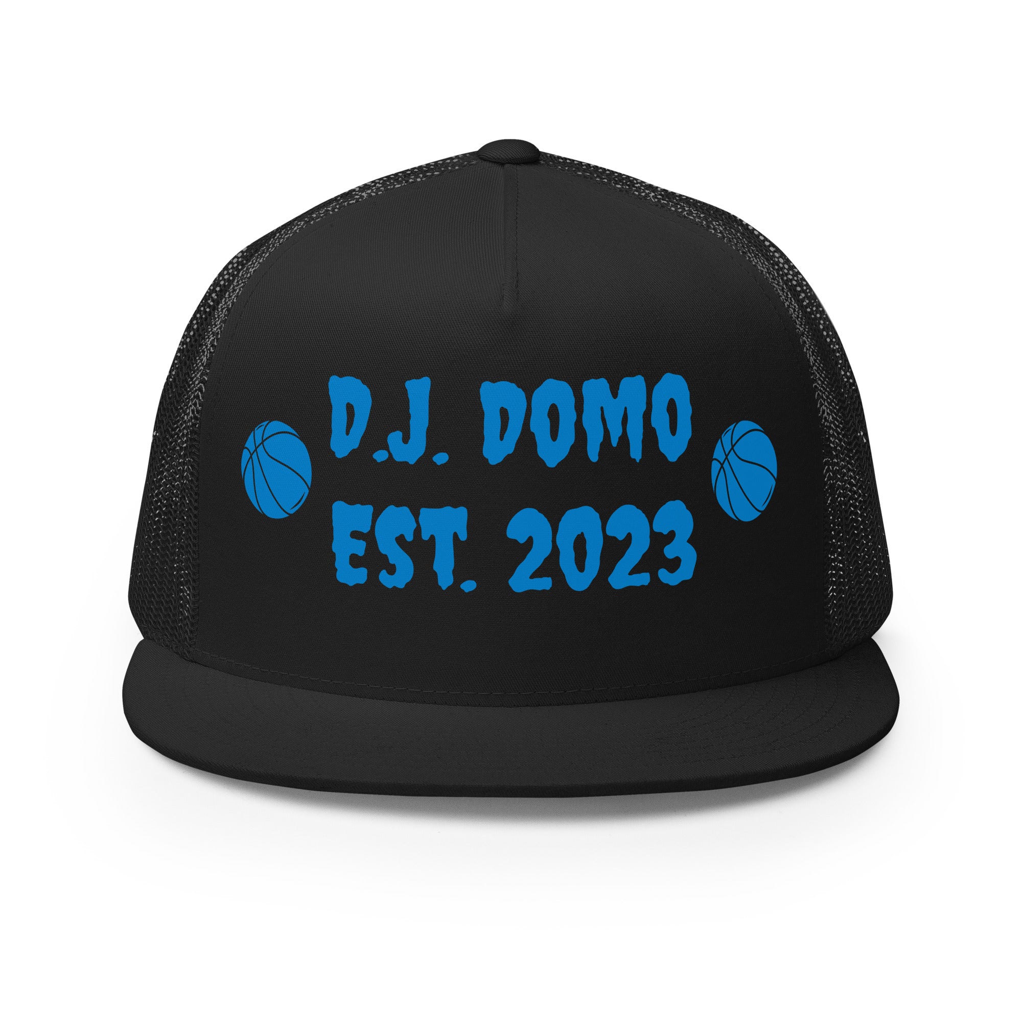 "Basketball" Trucker Cap Multi Color/Light Blue
