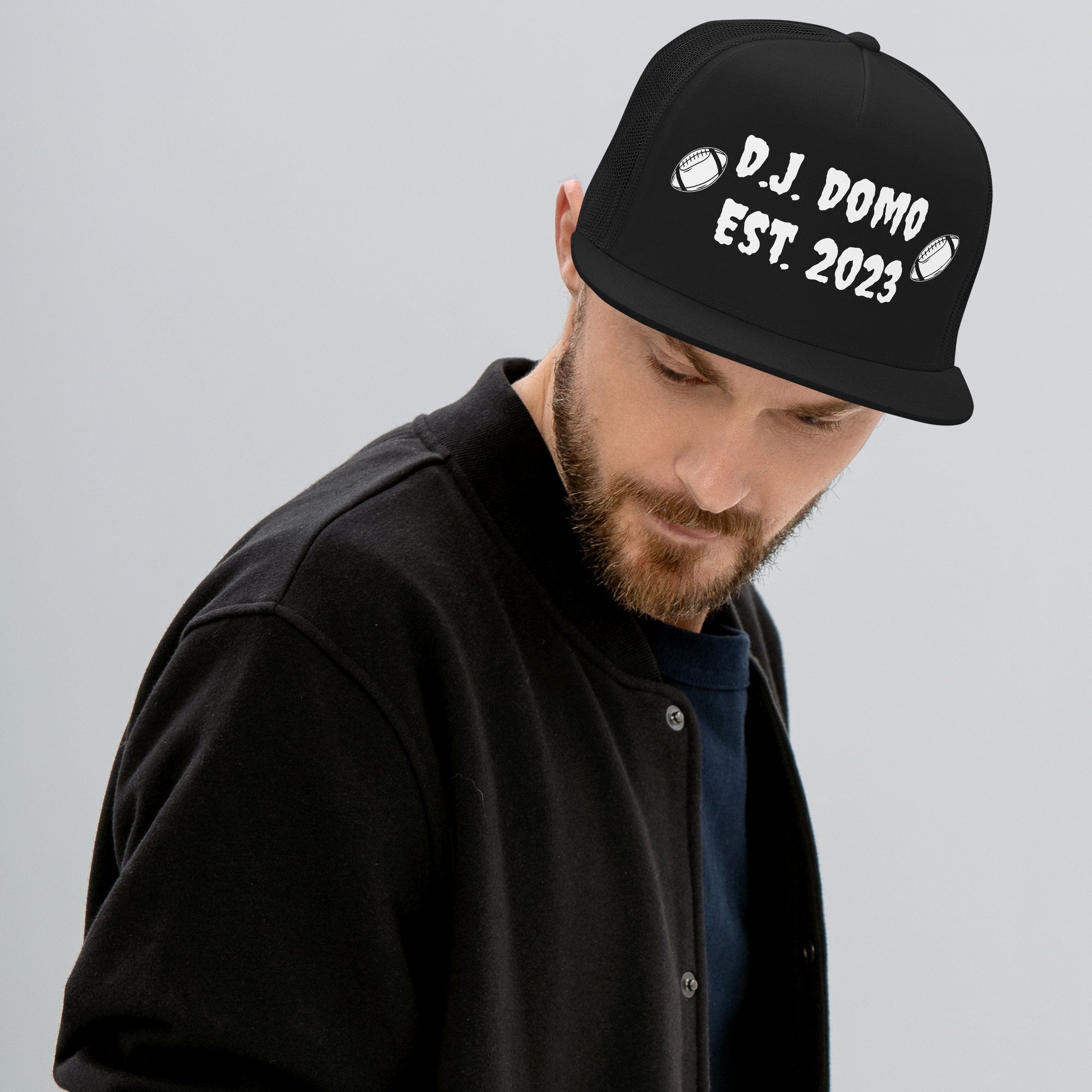 "Football" Trucker Cap Multi Color/White