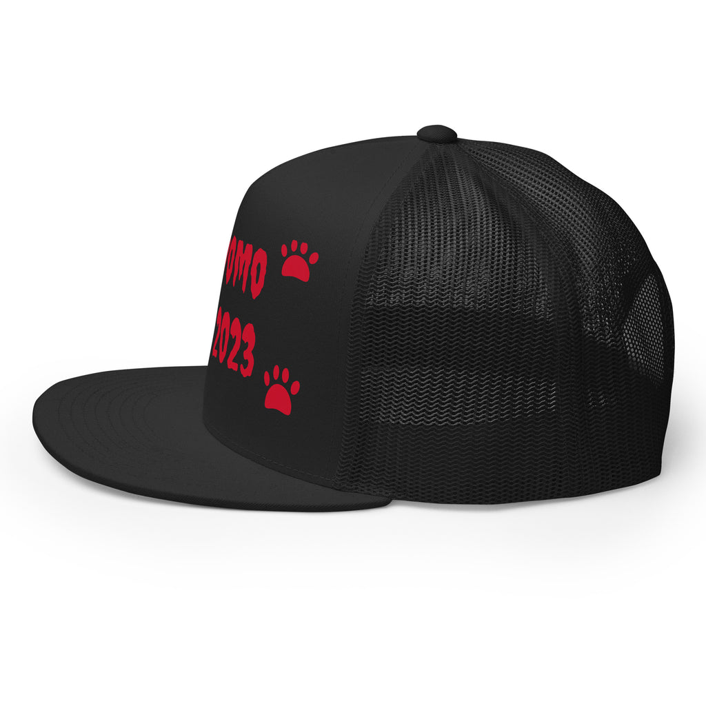 "Dog Paws" Trucker Cap Multi Color/Red