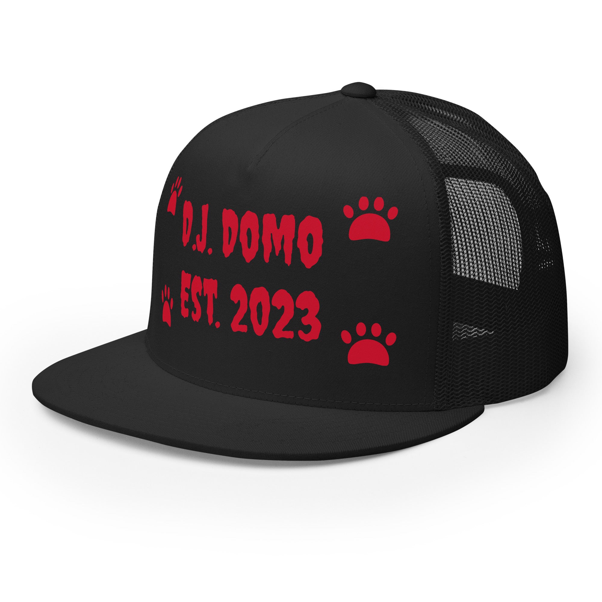 "Dog Paws" Trucker Cap Multi Color/Red