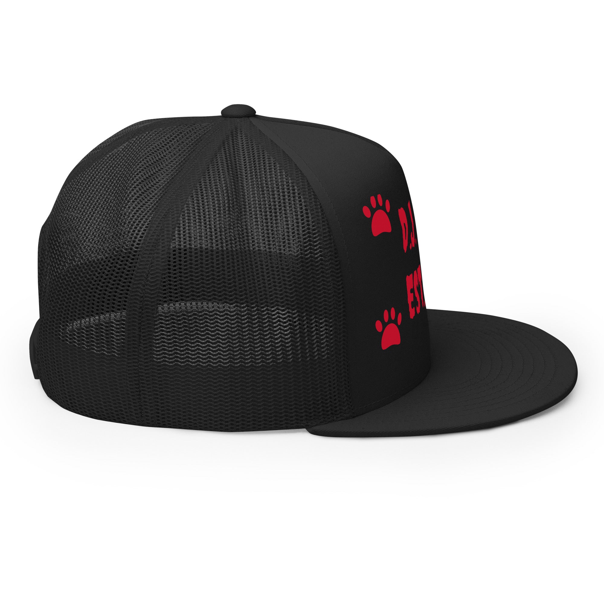 "Dog Paws" Trucker Cap Multi Color/Red