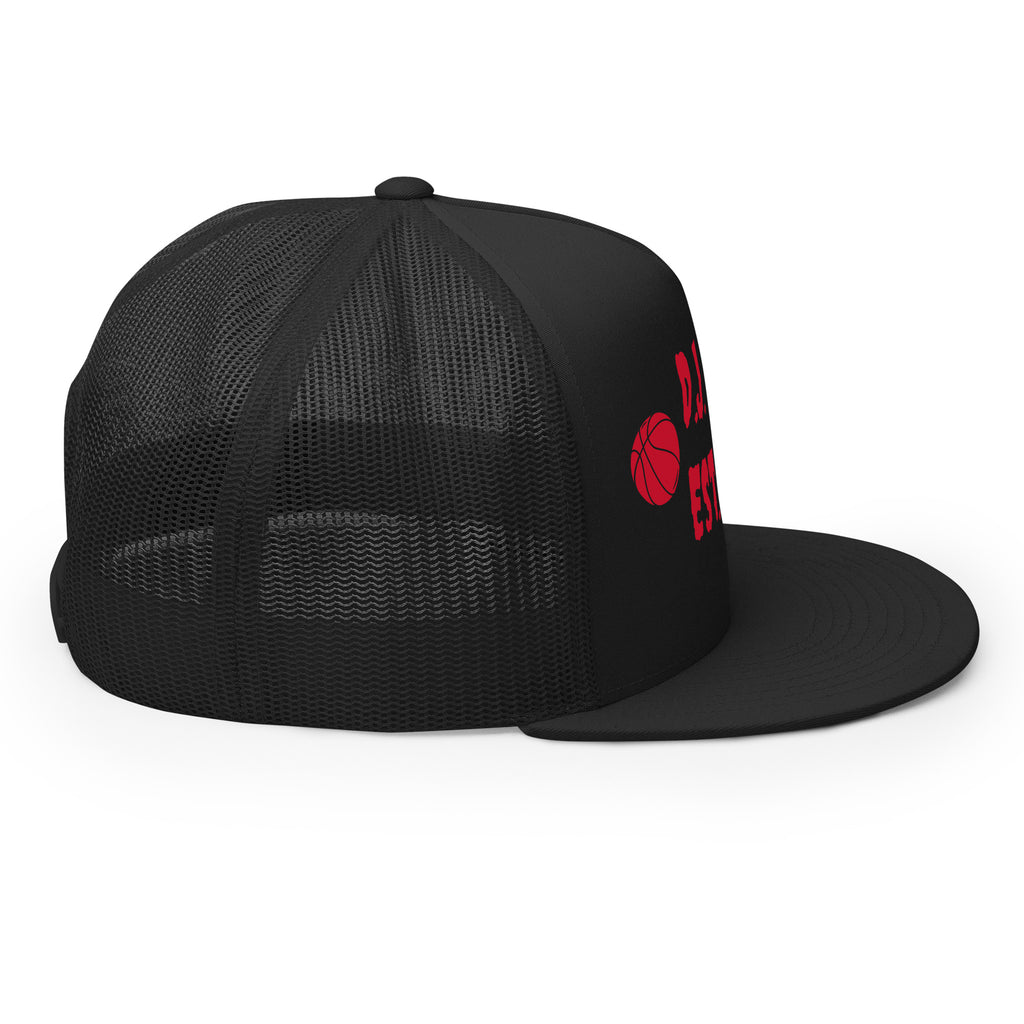 "Basketball" Trucker Cap Multi Color/Red