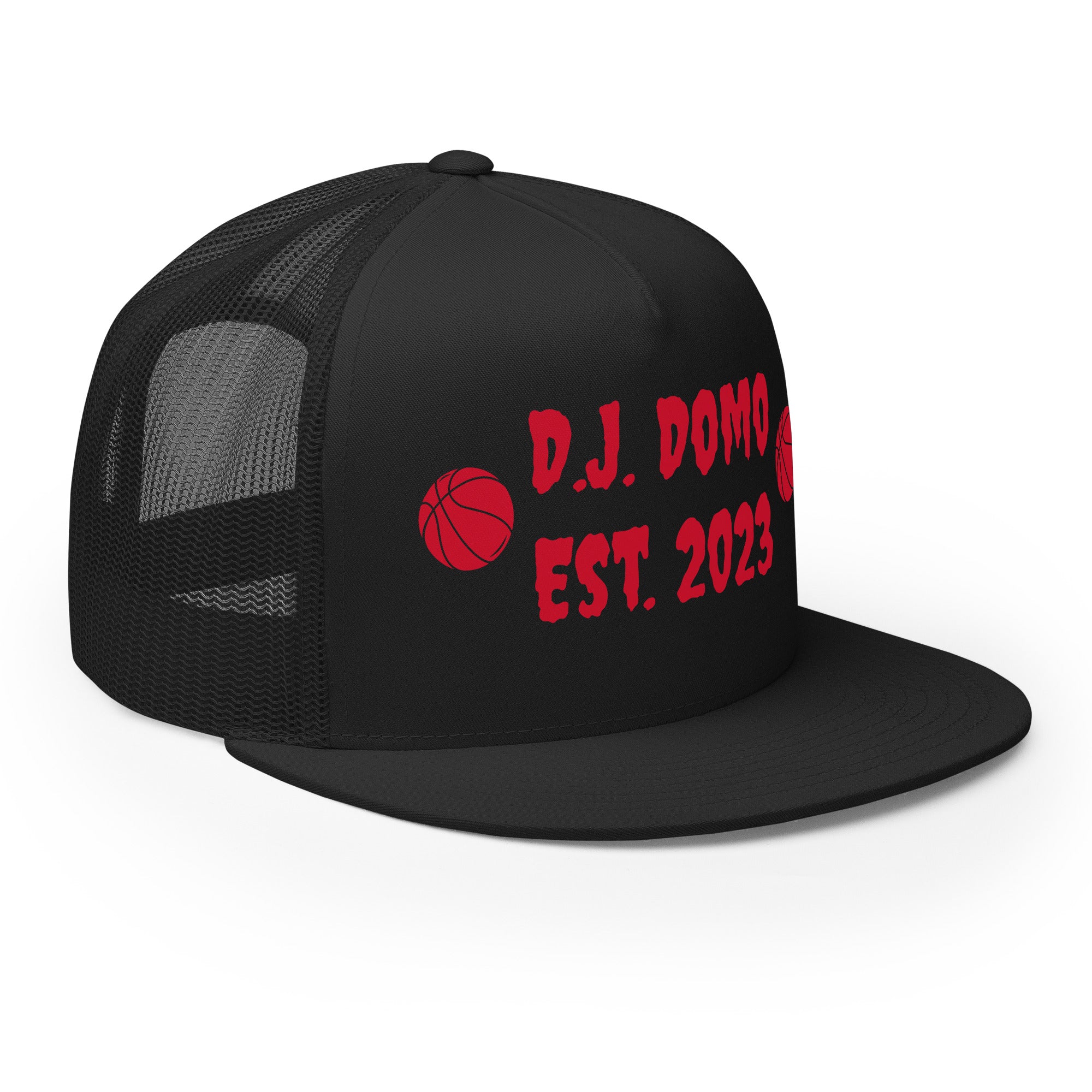"Basketball" Trucker Cap Multi Color/Red