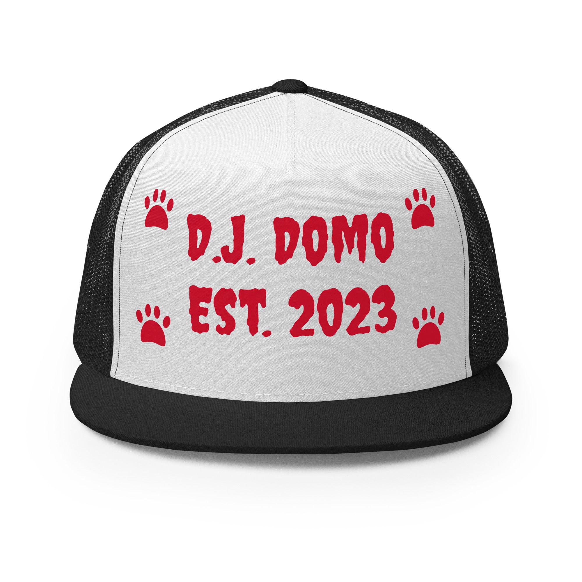 "Dog Paws" Trucker Cap Multi Color/Red