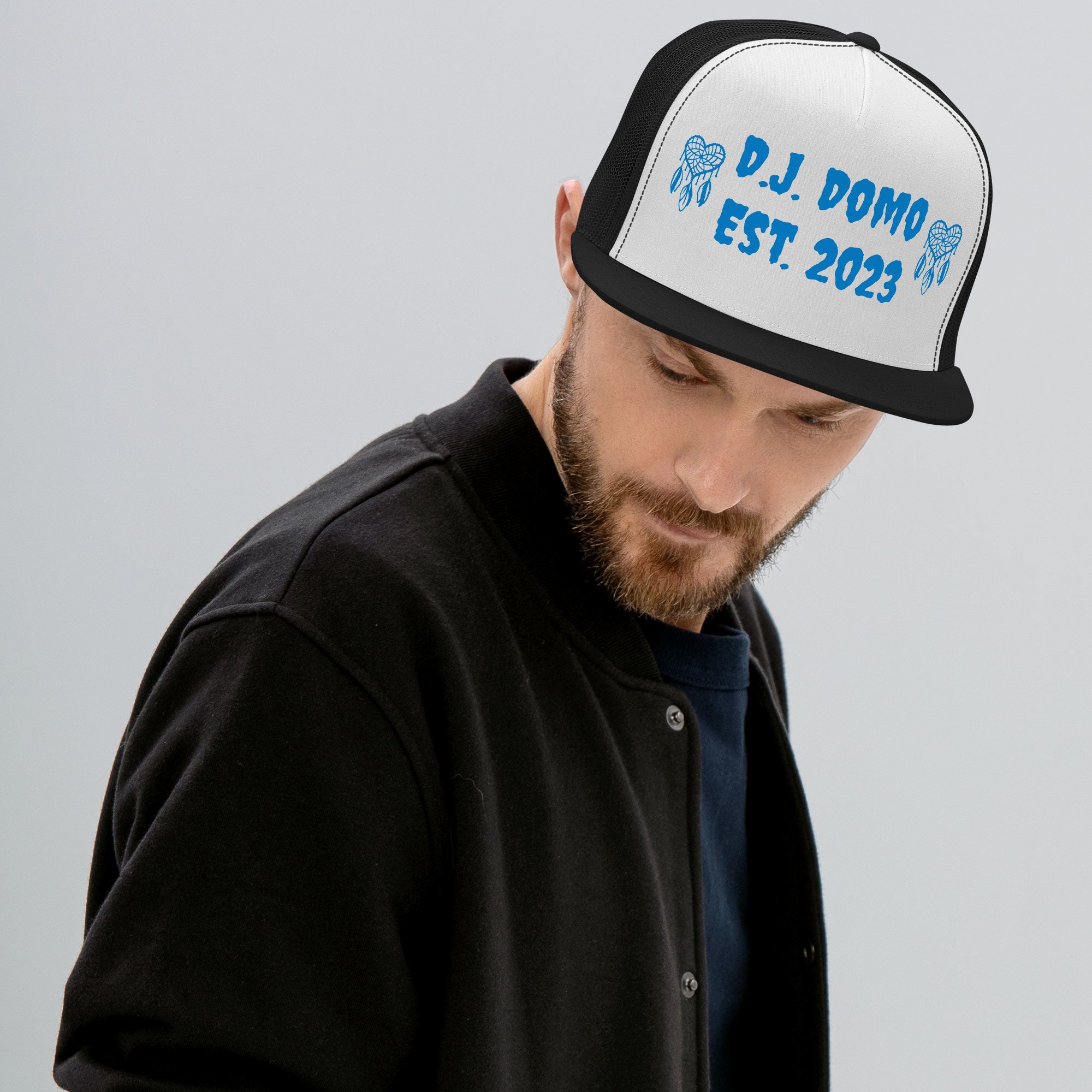 "Heart Catchers" Trucker Cap Multi Color/Light Blue