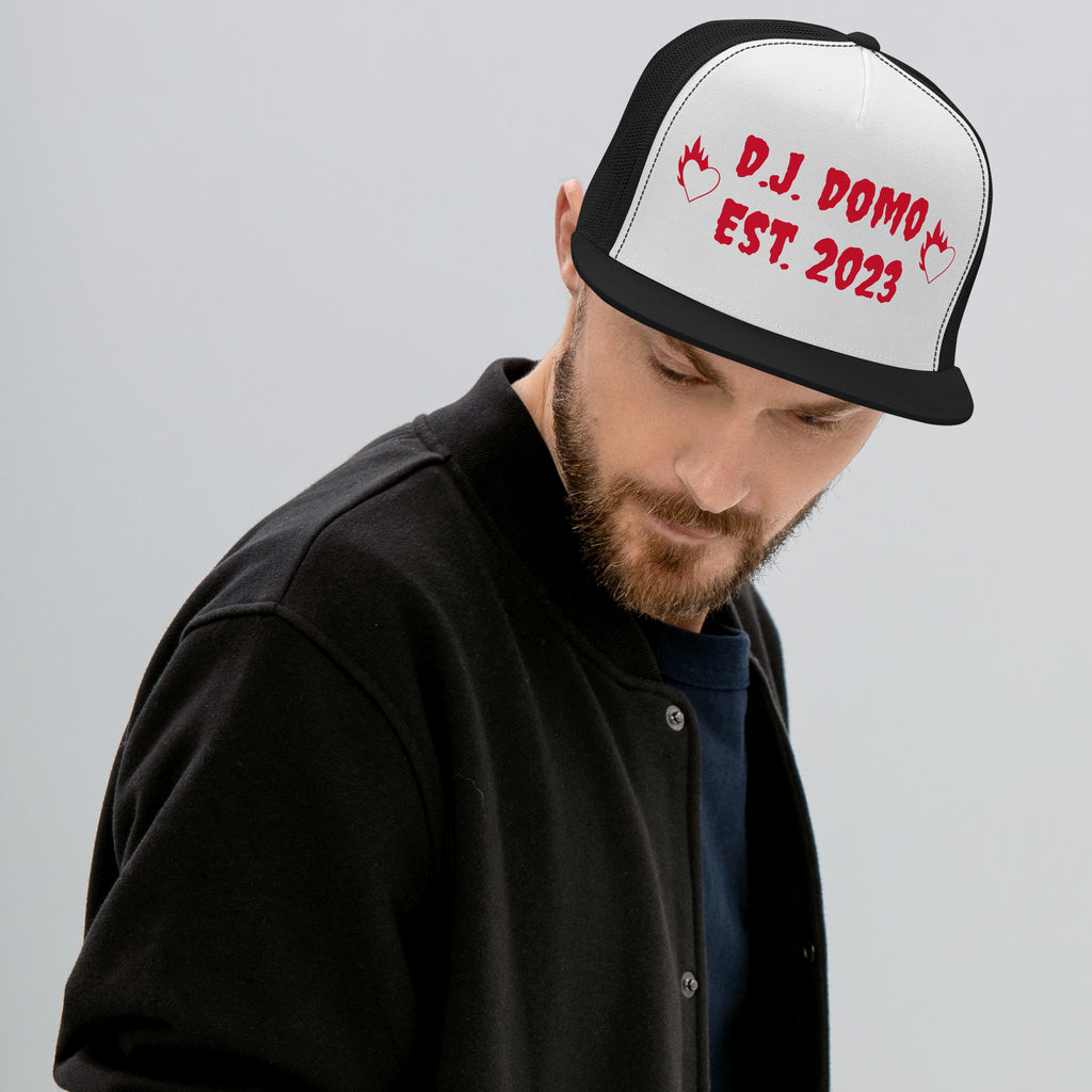 "Fire Hearts" Trucker Cap Multi Color/Red
