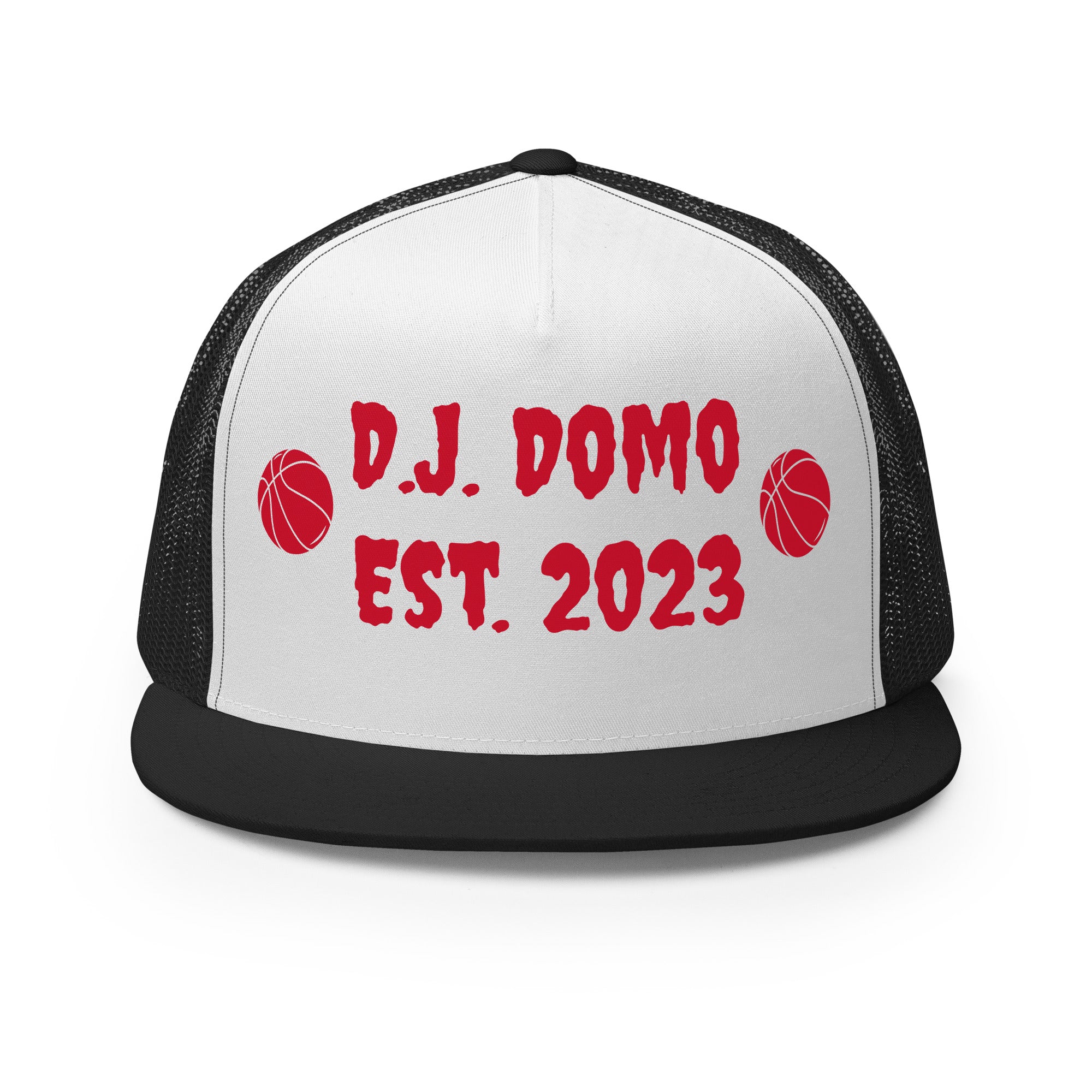 "Basketball" Trucker Cap Multi Color/Red