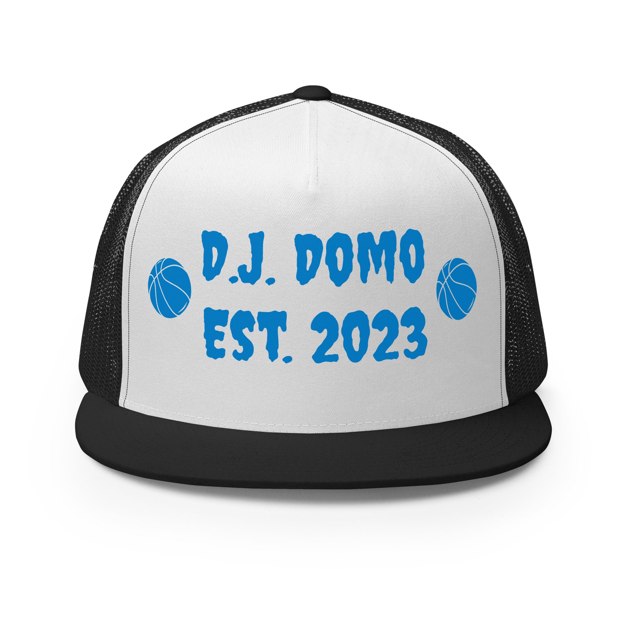 "Basketball" Trucker Cap Multi Color/Light Blue