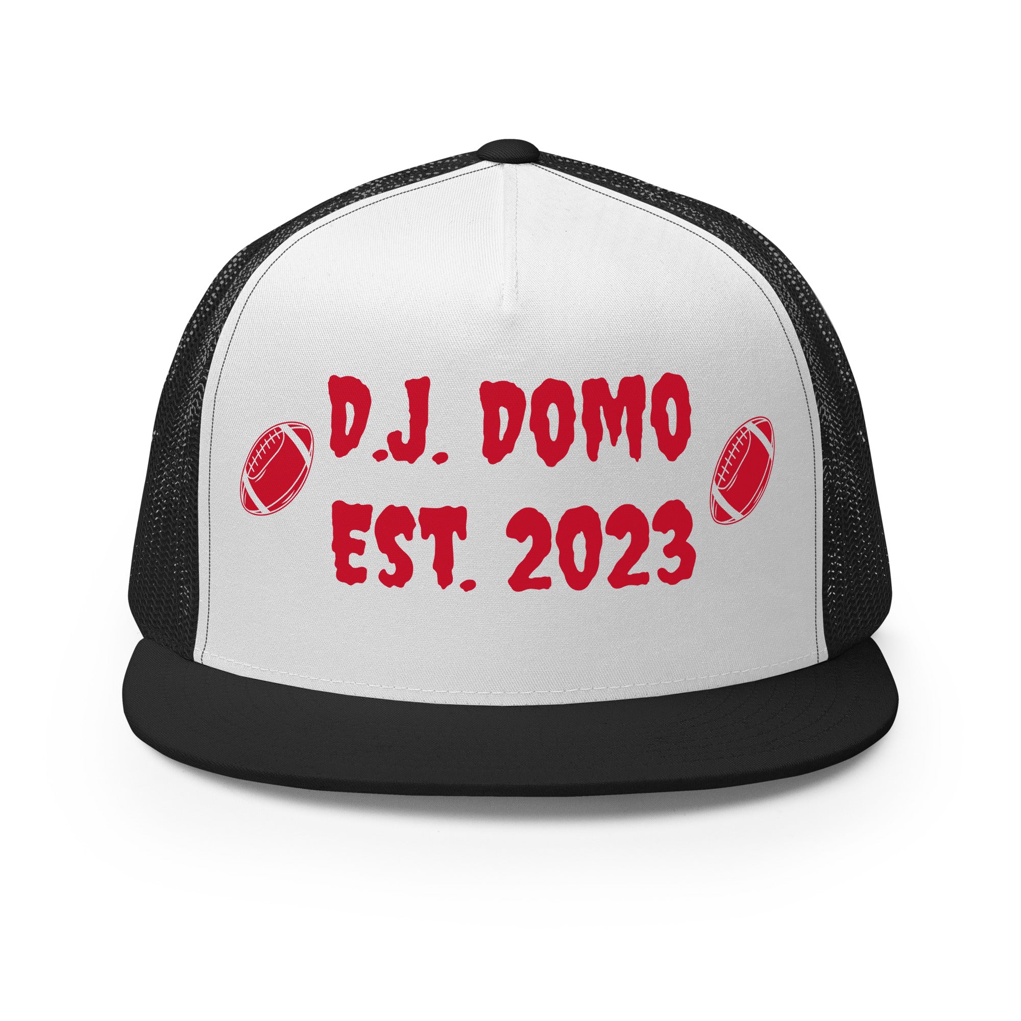 "Football" Trucker Cap Multi Color/Red