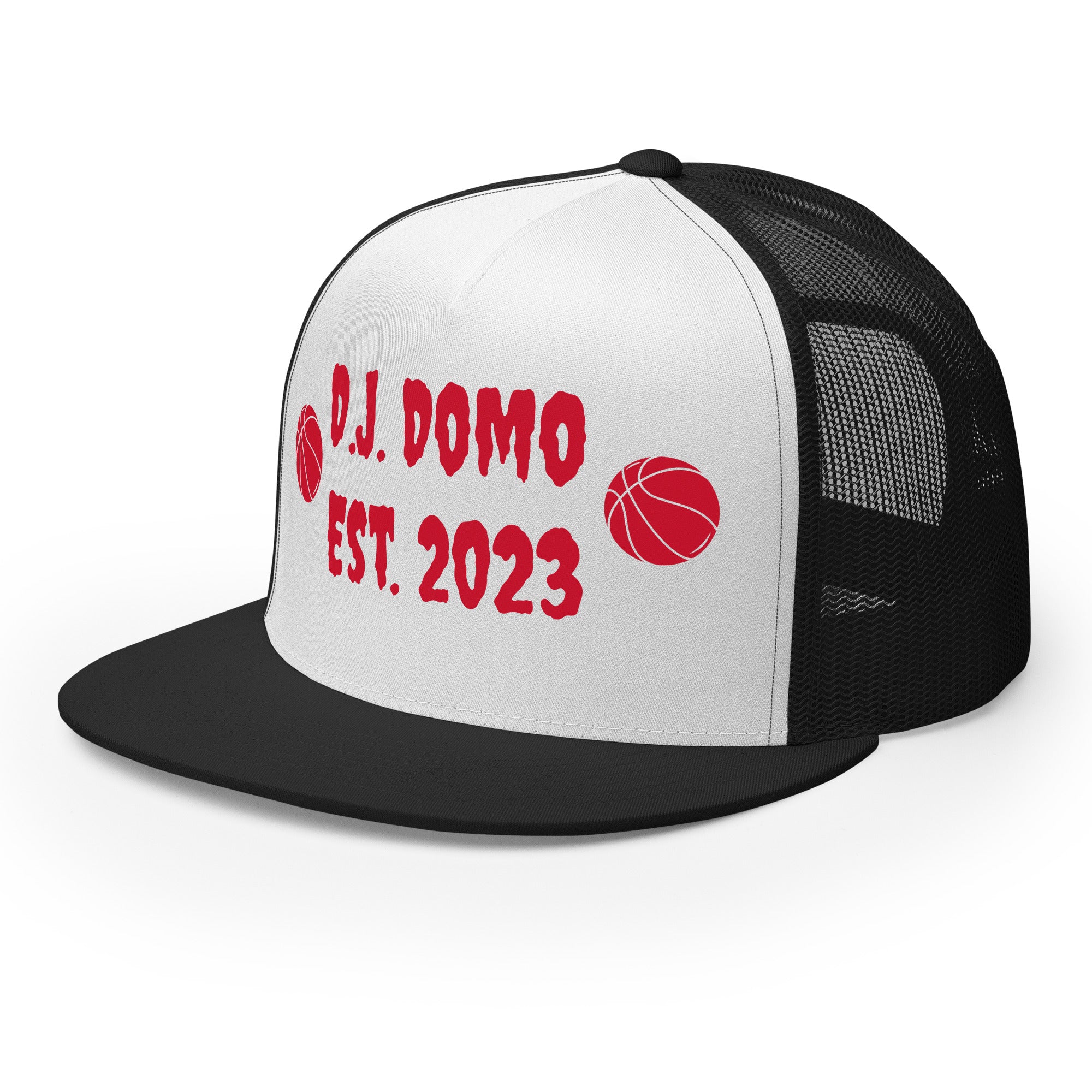 "Basketball" Trucker Cap Multi Color/Red
