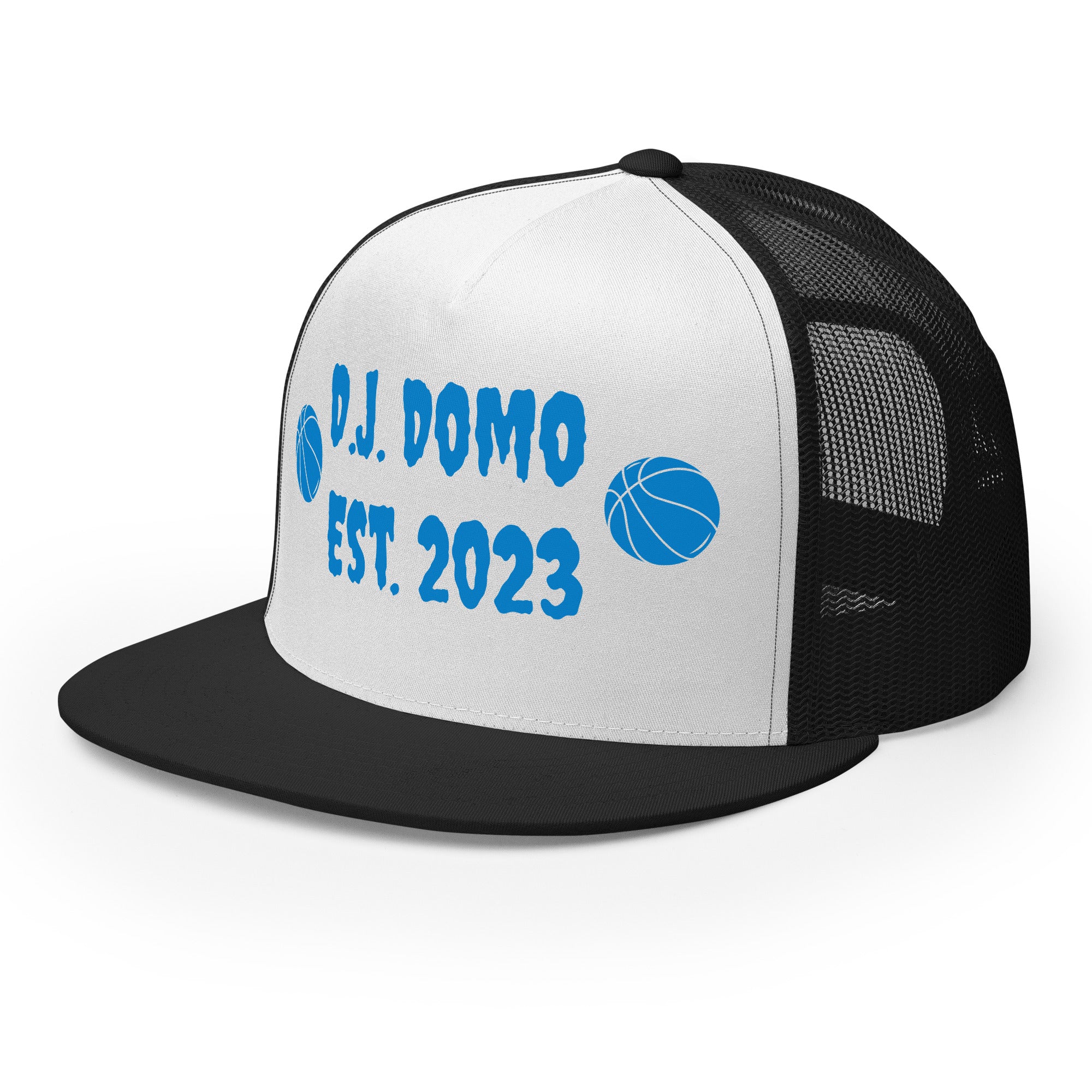 "Basketball" Trucker Cap Multi Color/Light Blue