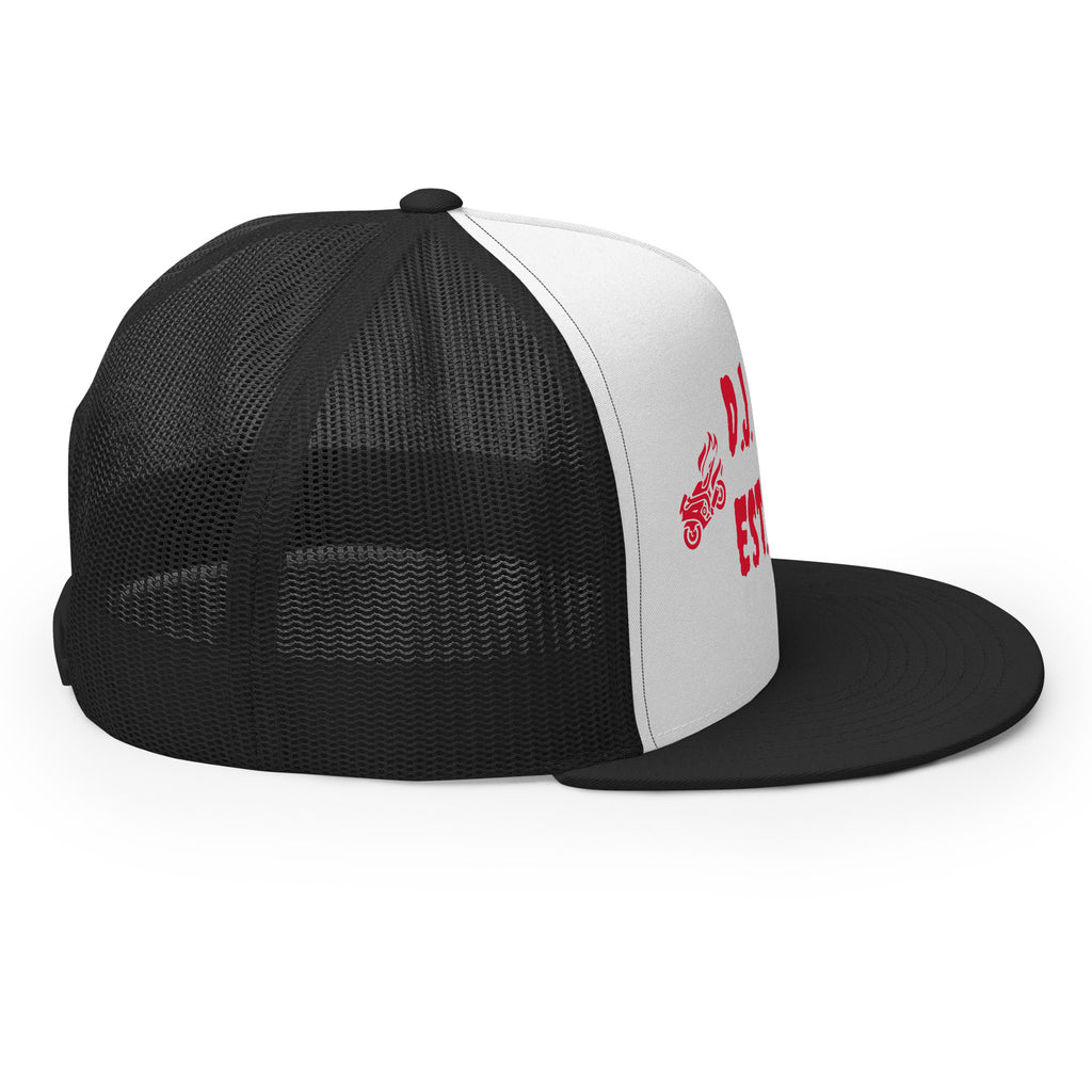"Biker" Trucker Cap Multi Color/Red