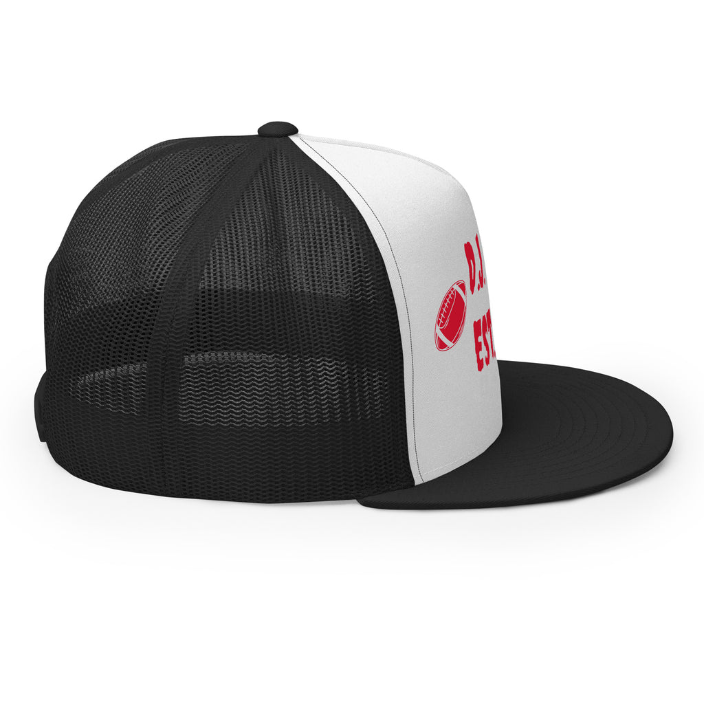 "Football" Trucker Cap Multi Color/Red