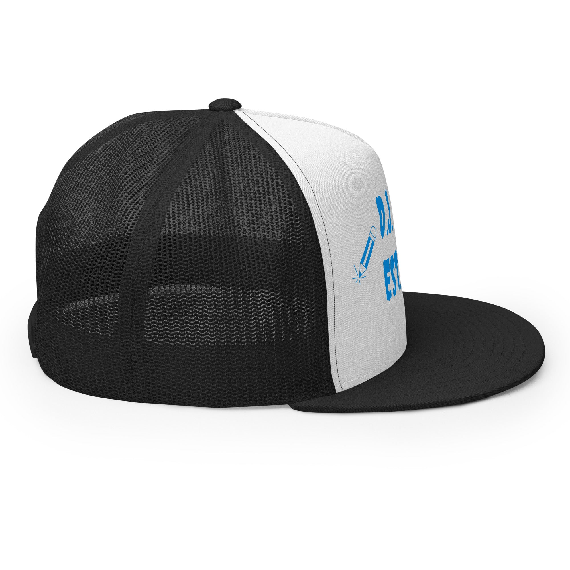 "Writer" Trucker Cap Multi Color/Light Blue