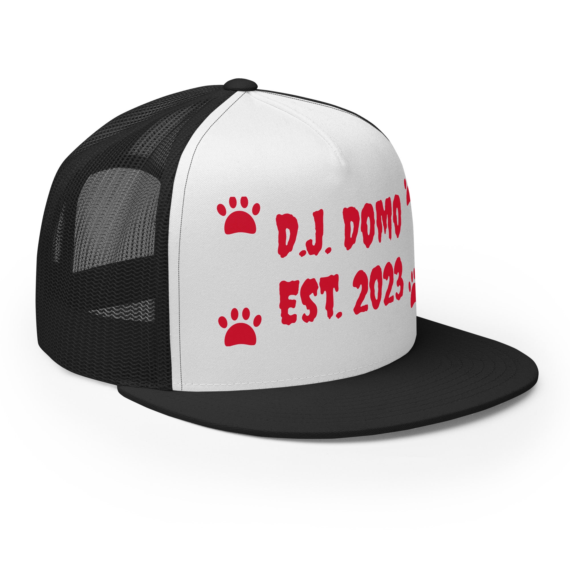 "Dog Paws" Trucker Cap Multi Color/Red