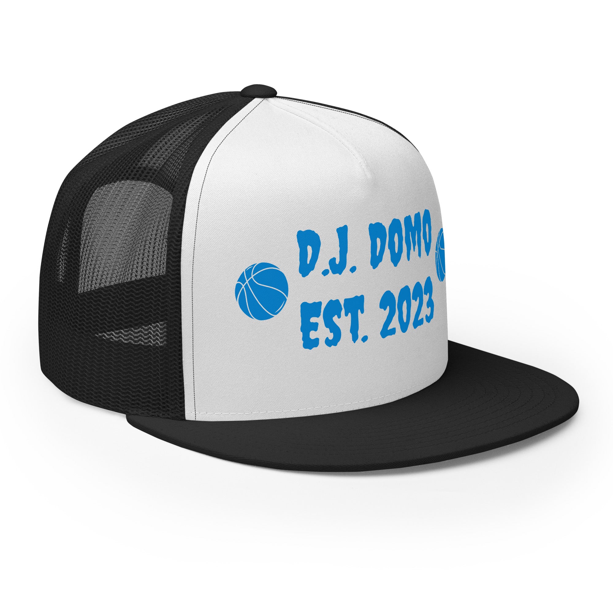 "Basketball" Trucker Cap Multi Color/Light Blue