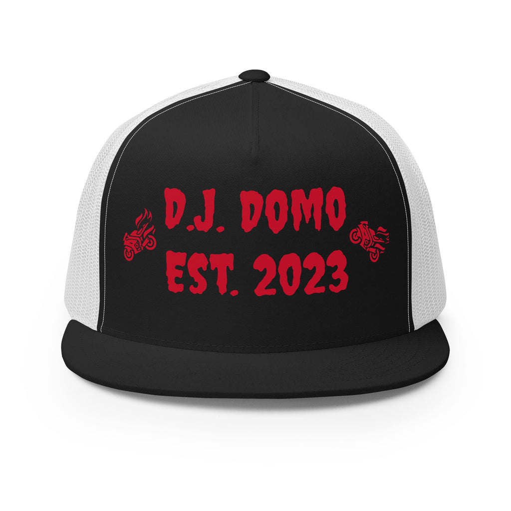 "Biker" Trucker Cap Multi Color/Red