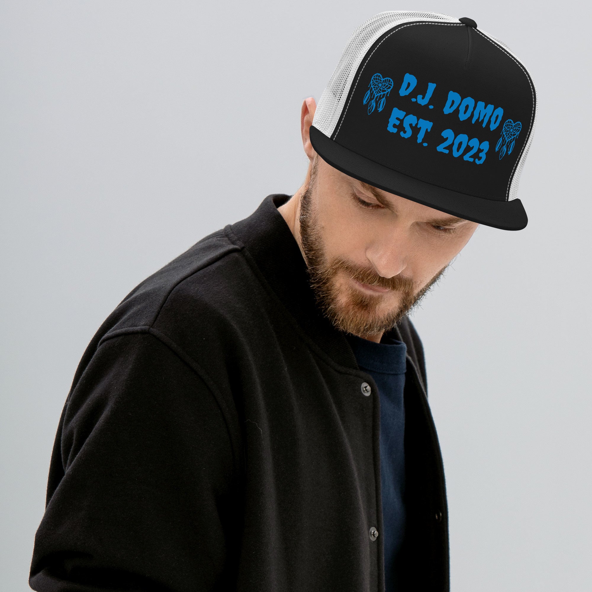 "Heart Catchers" Trucker Cap Multi Color/Light Blue