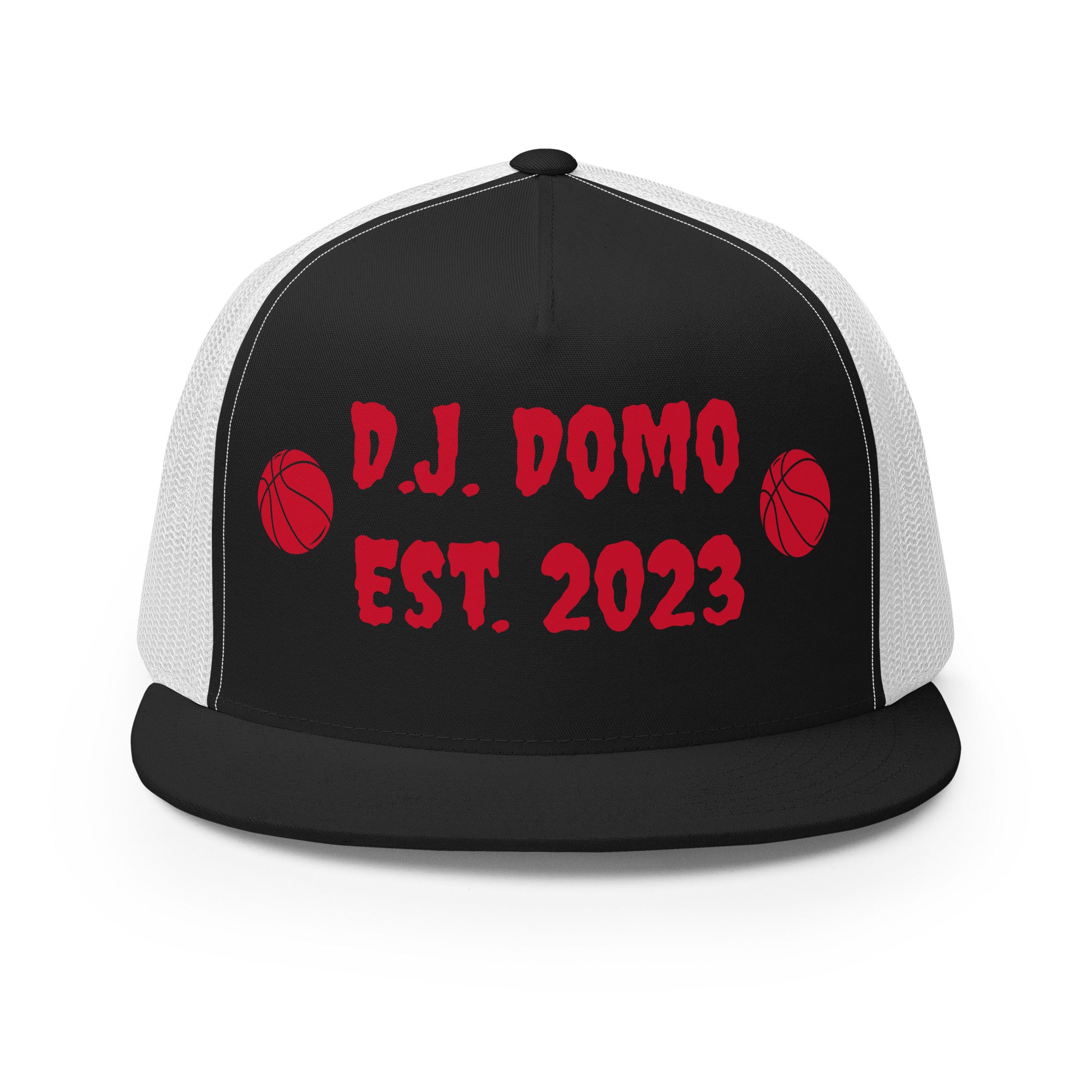 "Basketball" Trucker Cap Multi Color/Red