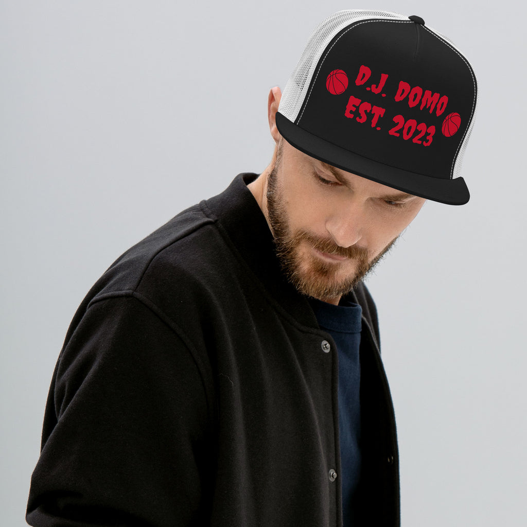 "Basketball" Trucker Cap Multi Color/Red