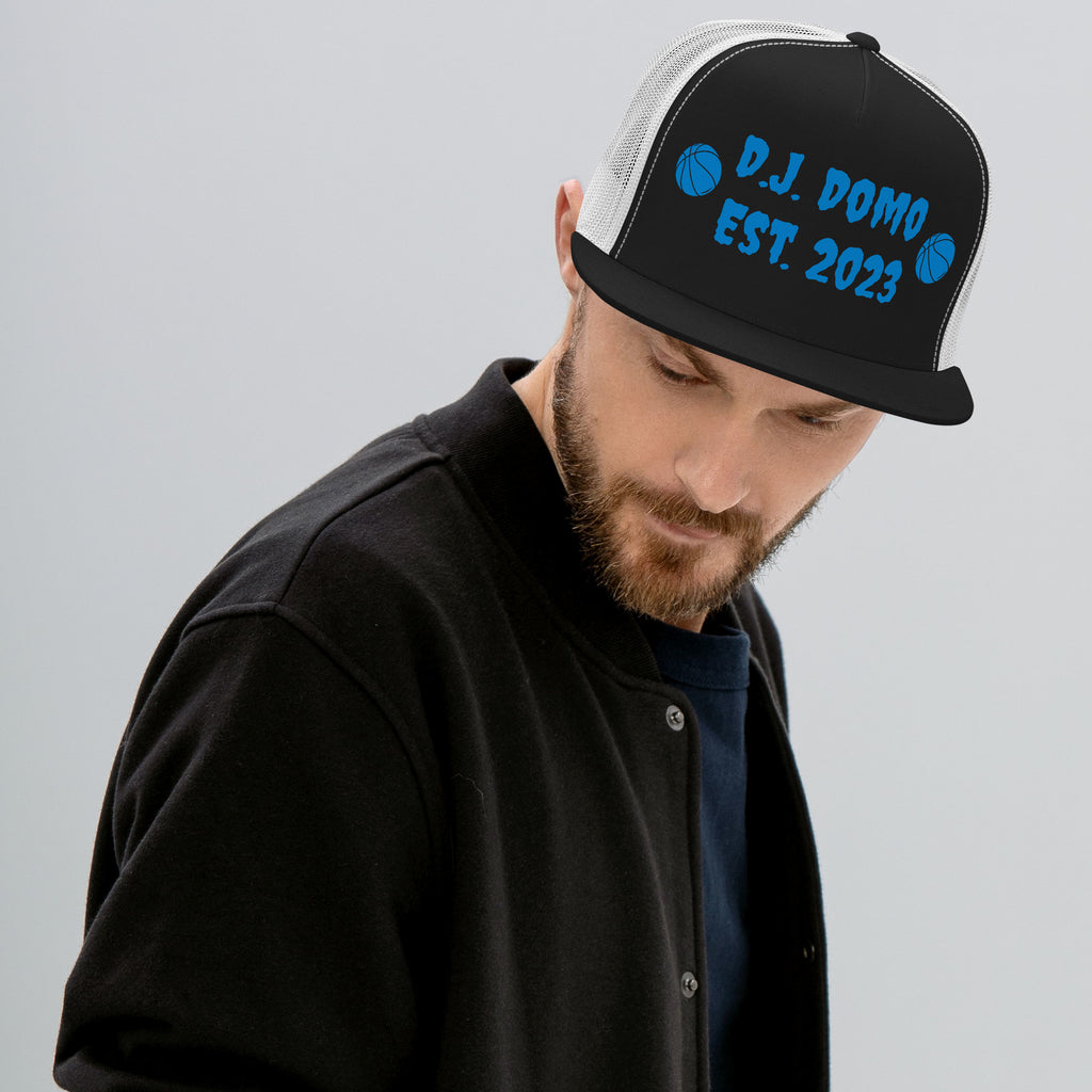 "Basketball" Trucker Cap Multi Color/Light Blue
