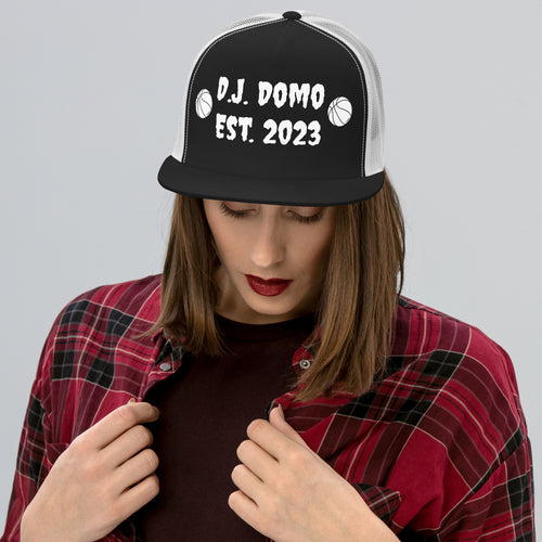 "Basketball" Trucker Cap Multi Color/White