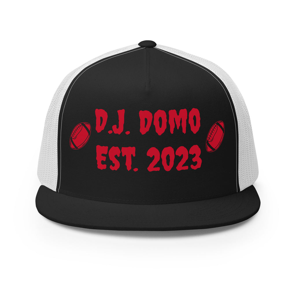 "Football" Trucker Cap Multi Color/Red