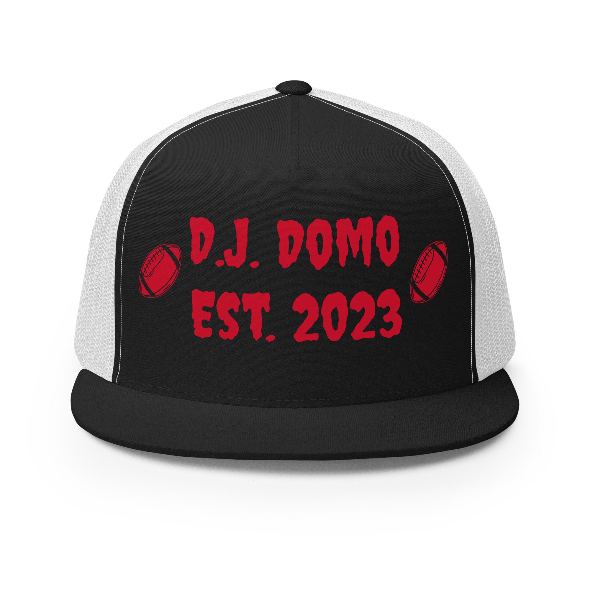 "Football" Trucker Cap Multi Color/Red