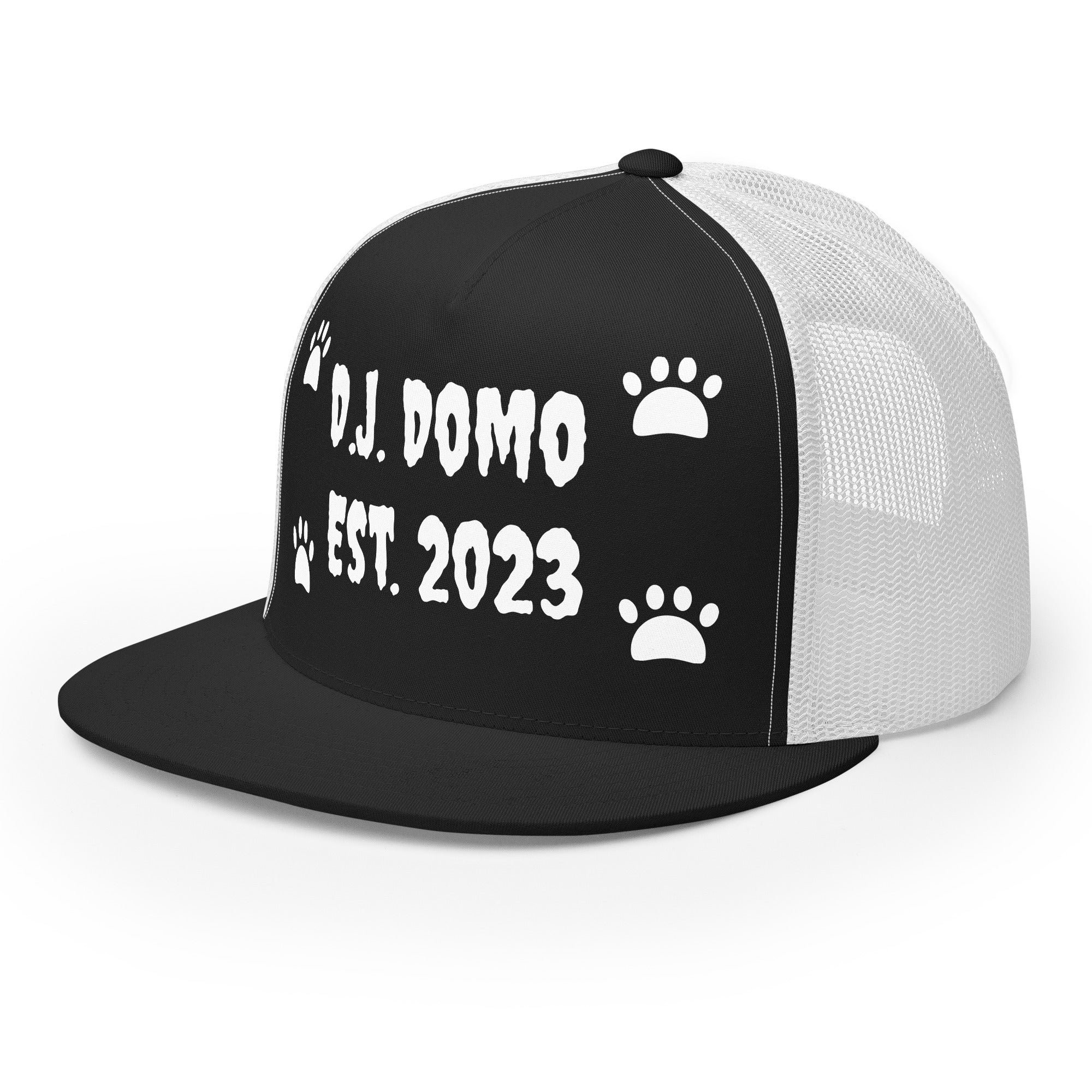 "Dog Paws" Trucker Cap Multi Color/White