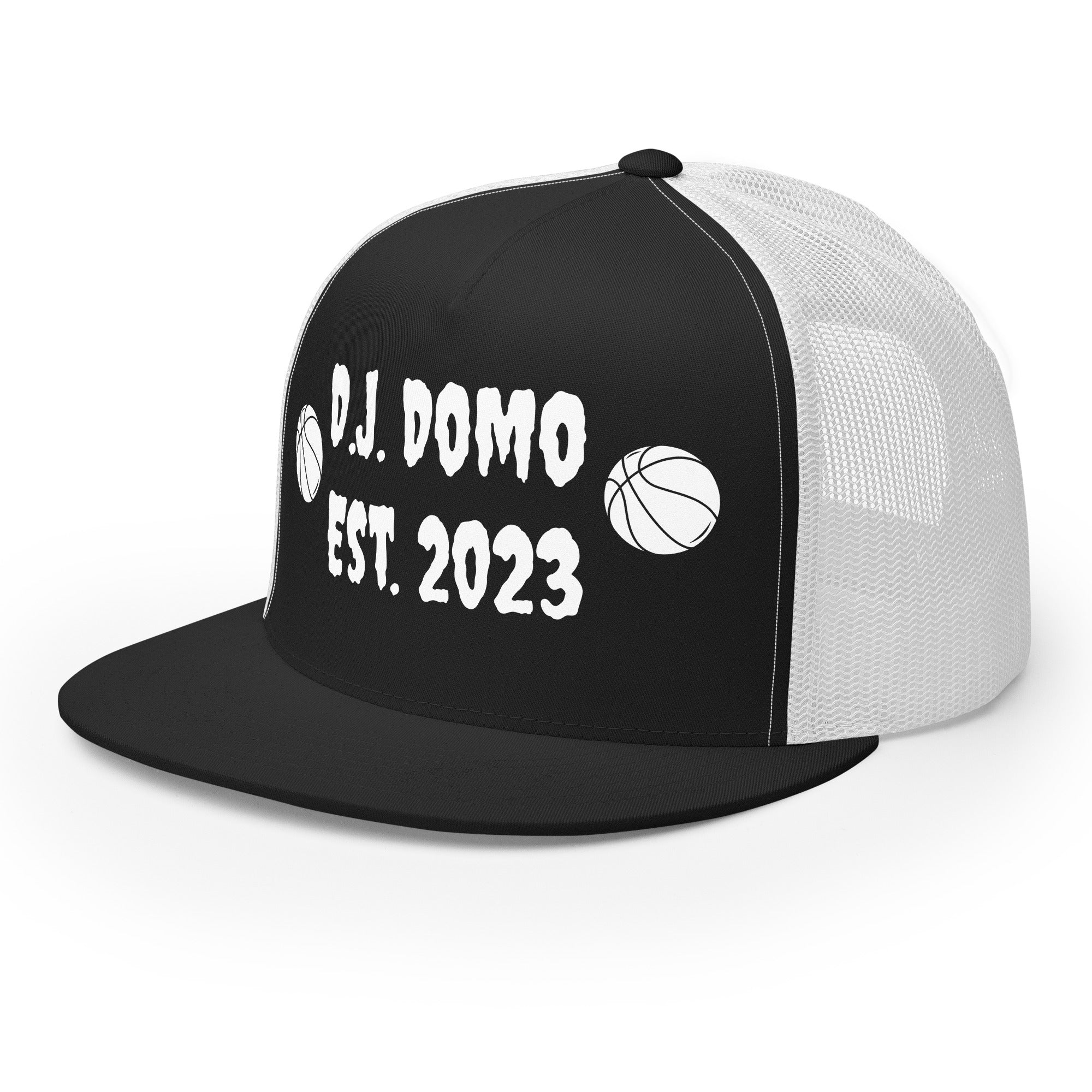 "Basketball" Trucker Cap Multi Color/White
