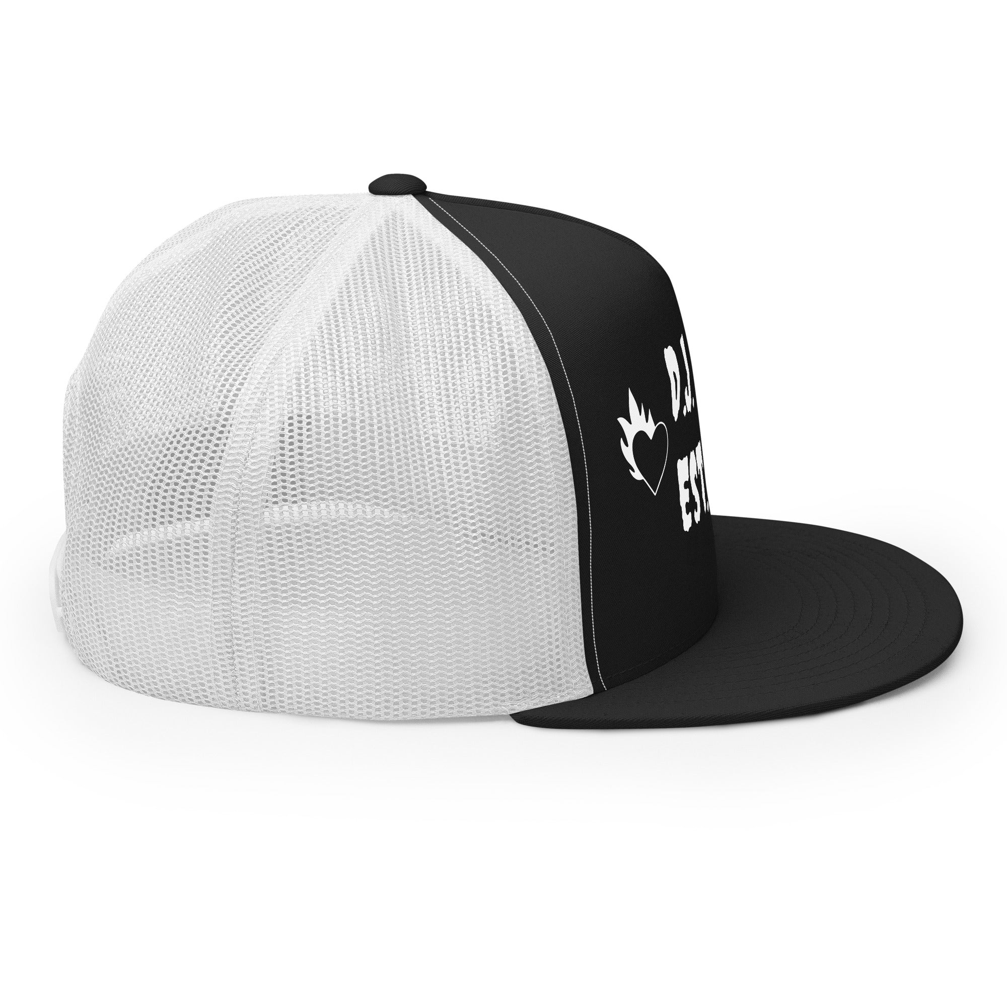 "Fire Hearts" Trucker Cap Multi Color/White