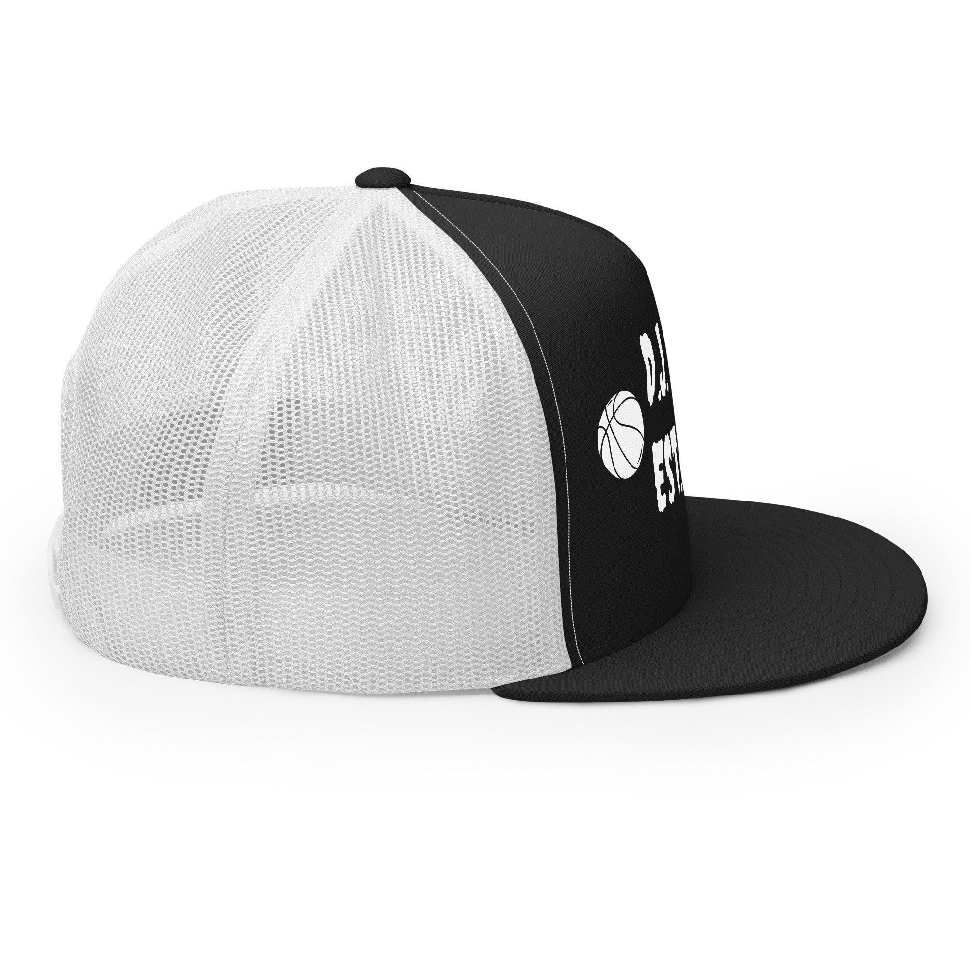 "Basketball" Trucker Cap Multi Color/White