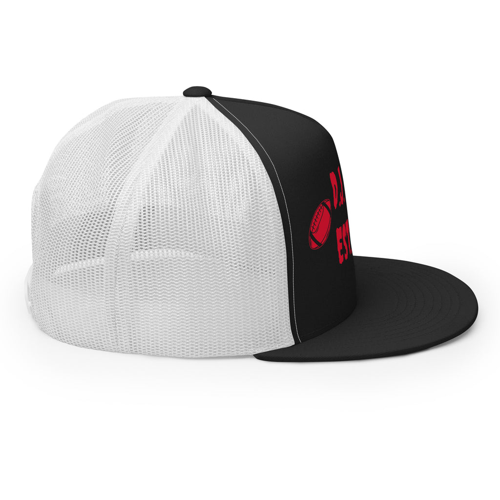 "Football" Trucker Cap Multi Color/Red