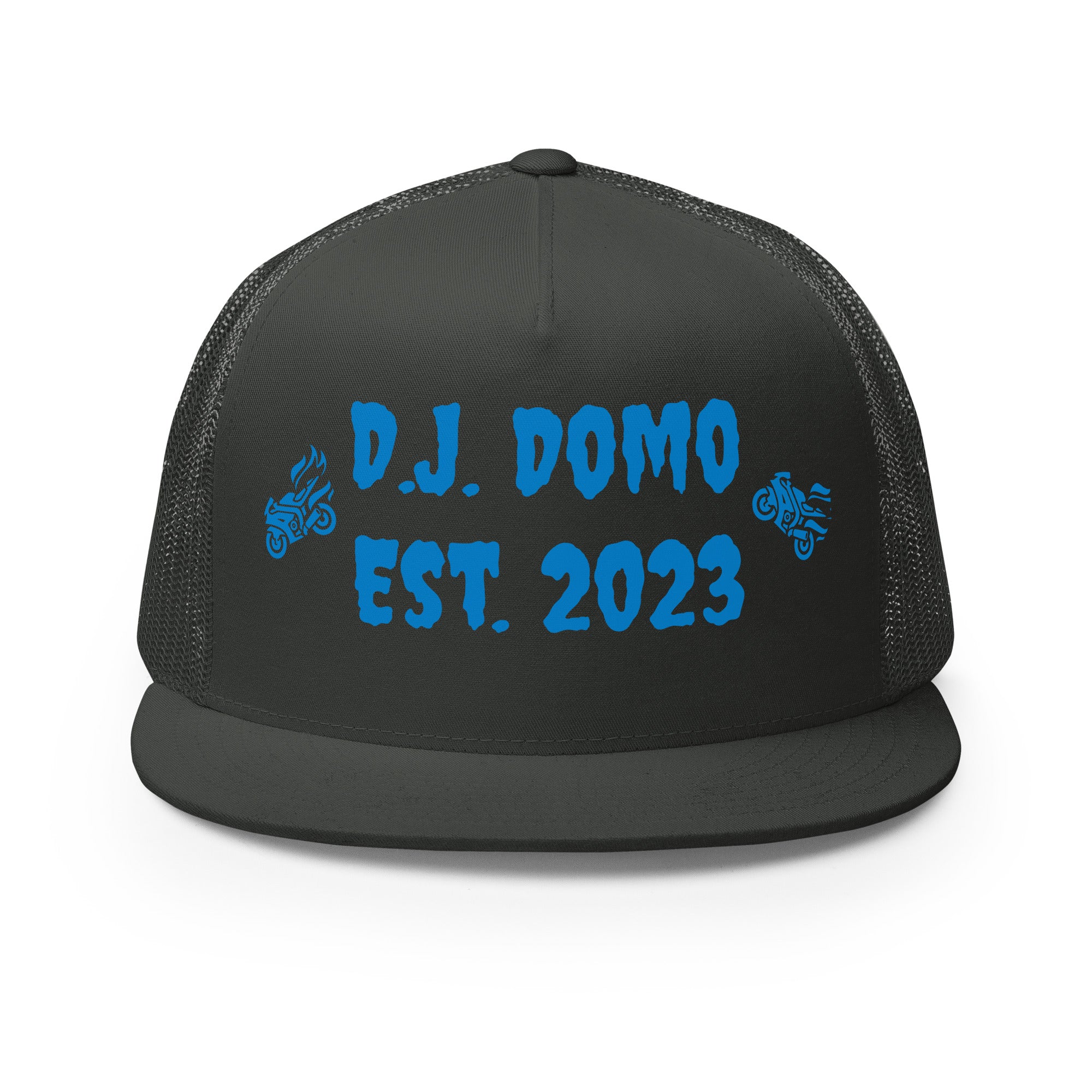 "Biker" Trucker Cap Multi Color/Light Blue