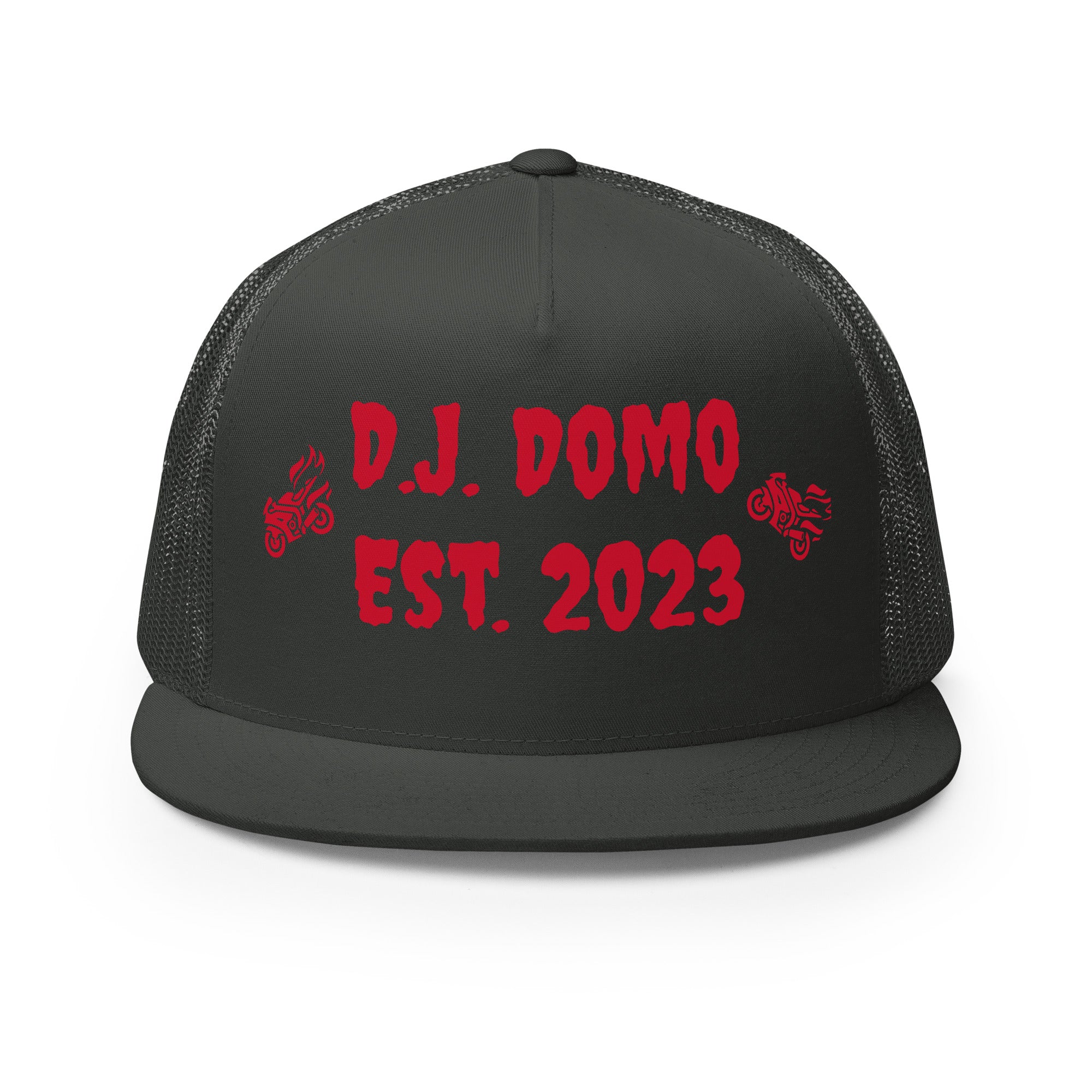 "Biker" Trucker Cap Multi Color/Red