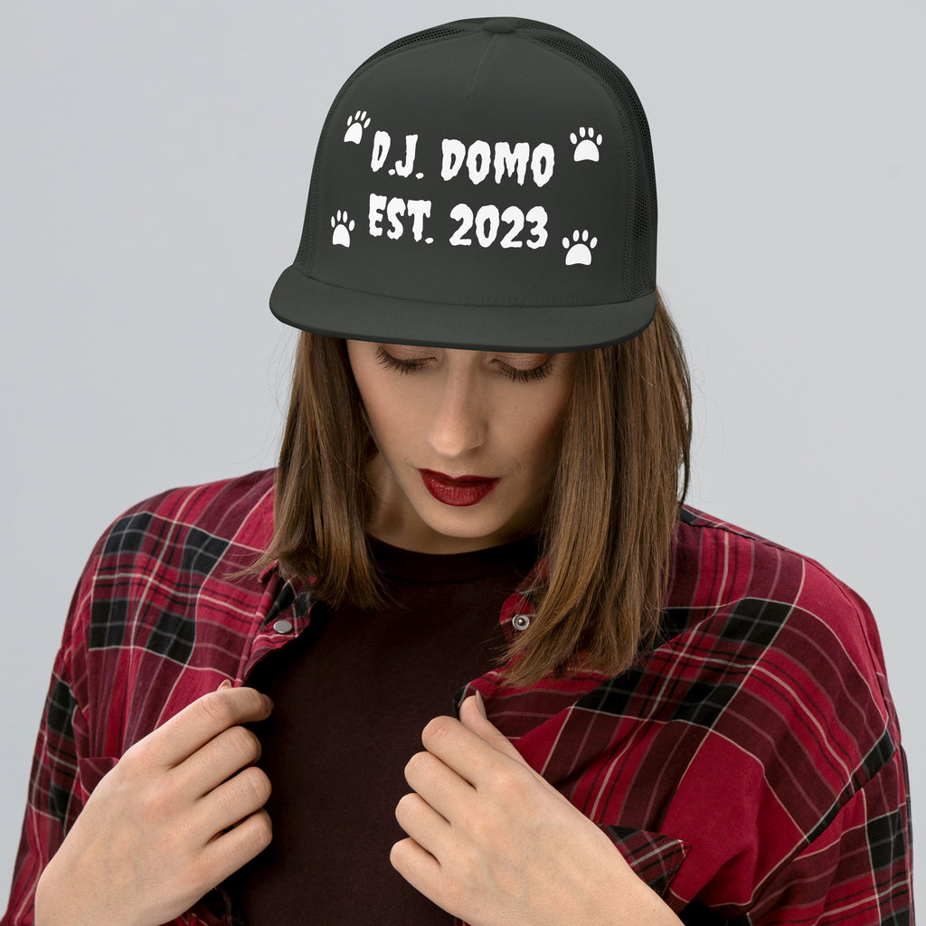 "Dog Paws" Trucker Cap Multi Color/White