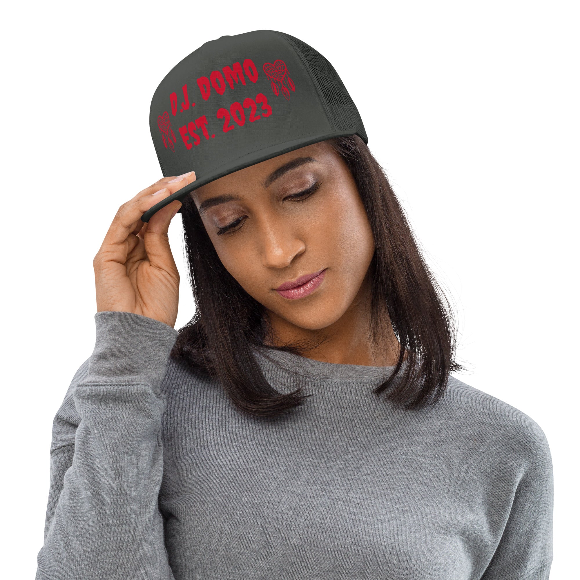 "Heart Catchers" Trucker Cap Multi Color/Red
