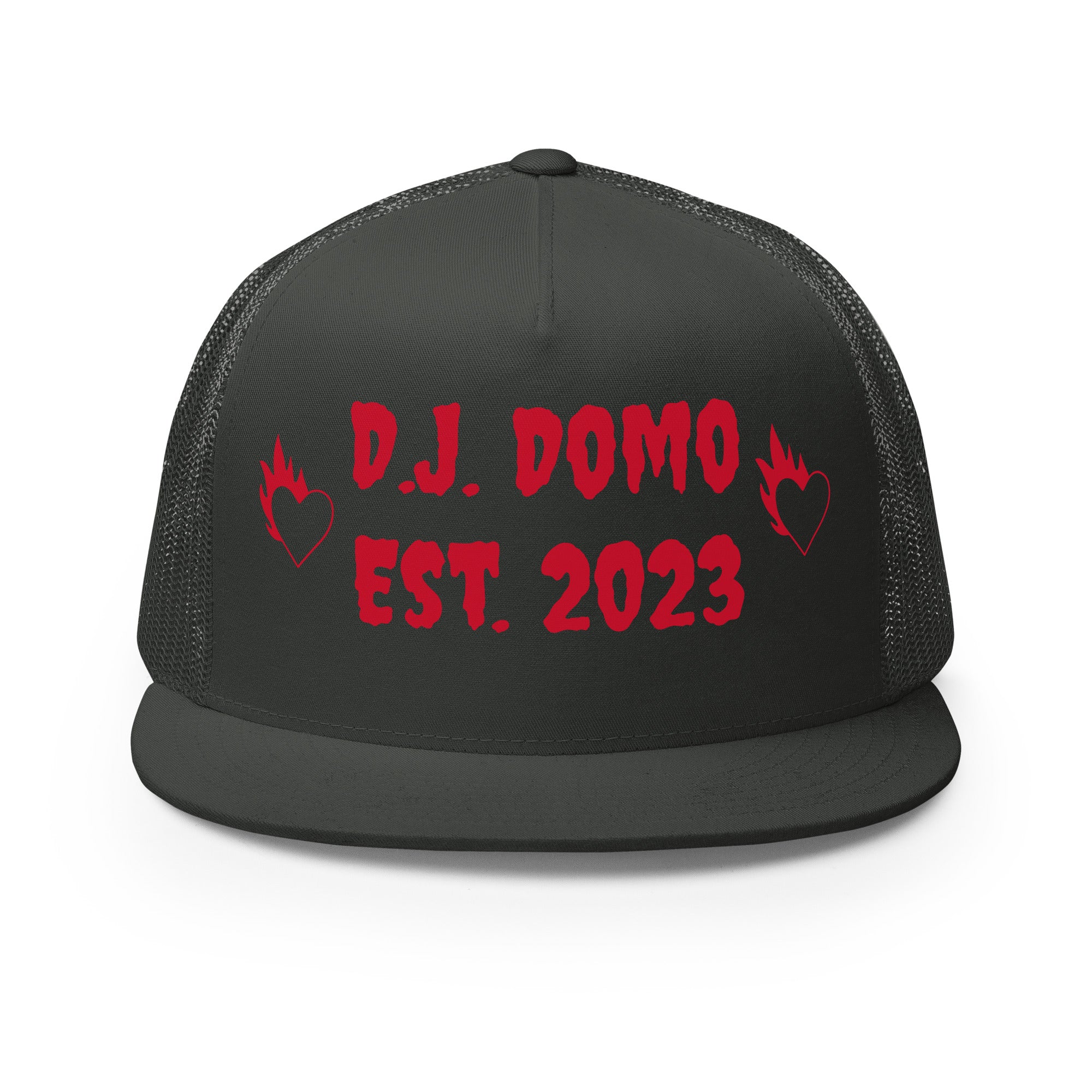 "Fire Hearts" Trucker Cap Multi Color/Red