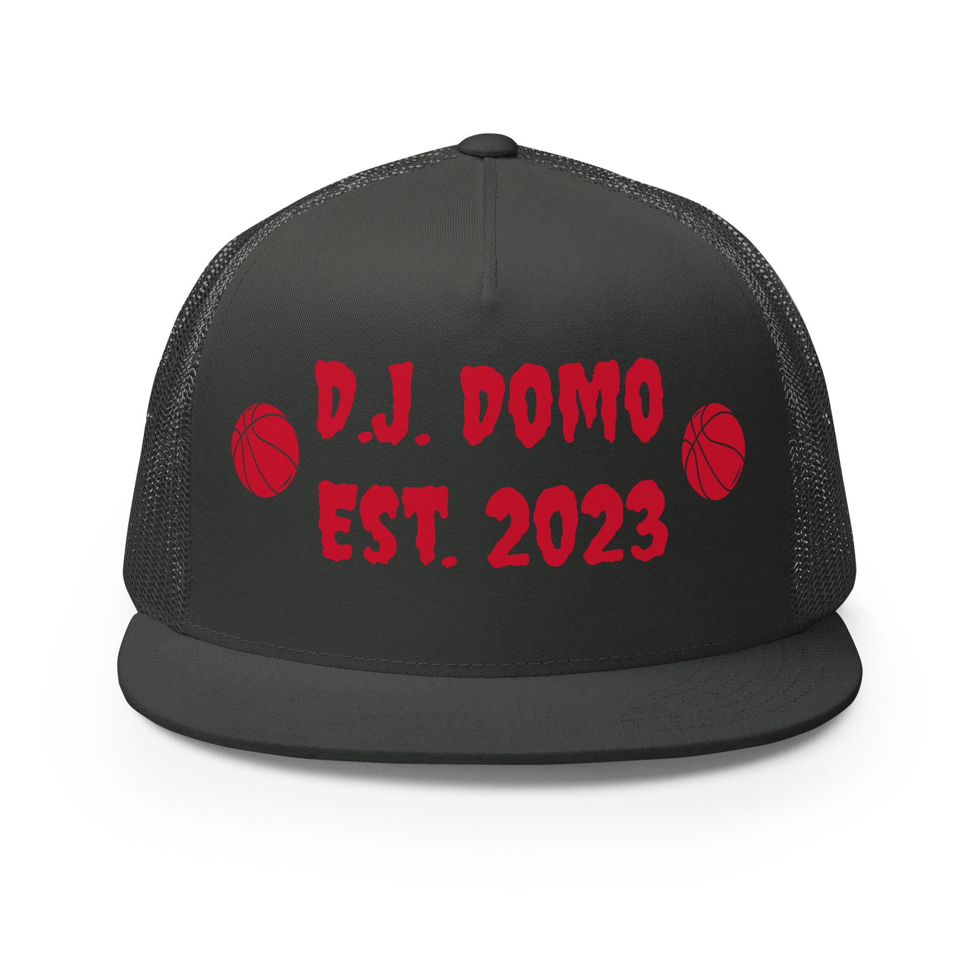 "Basketball" Trucker Cap Multi Color/Red