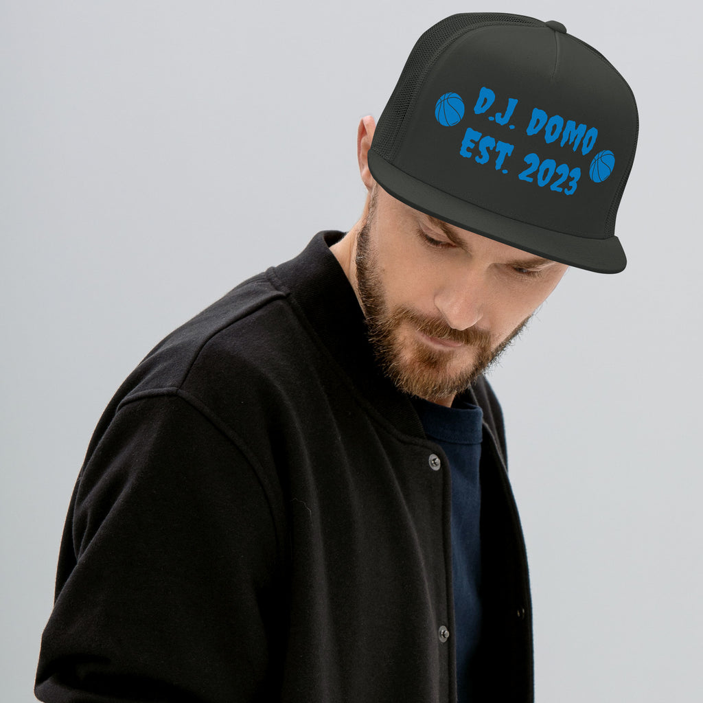"Basketball" Trucker Cap Multi Color/Light Blue