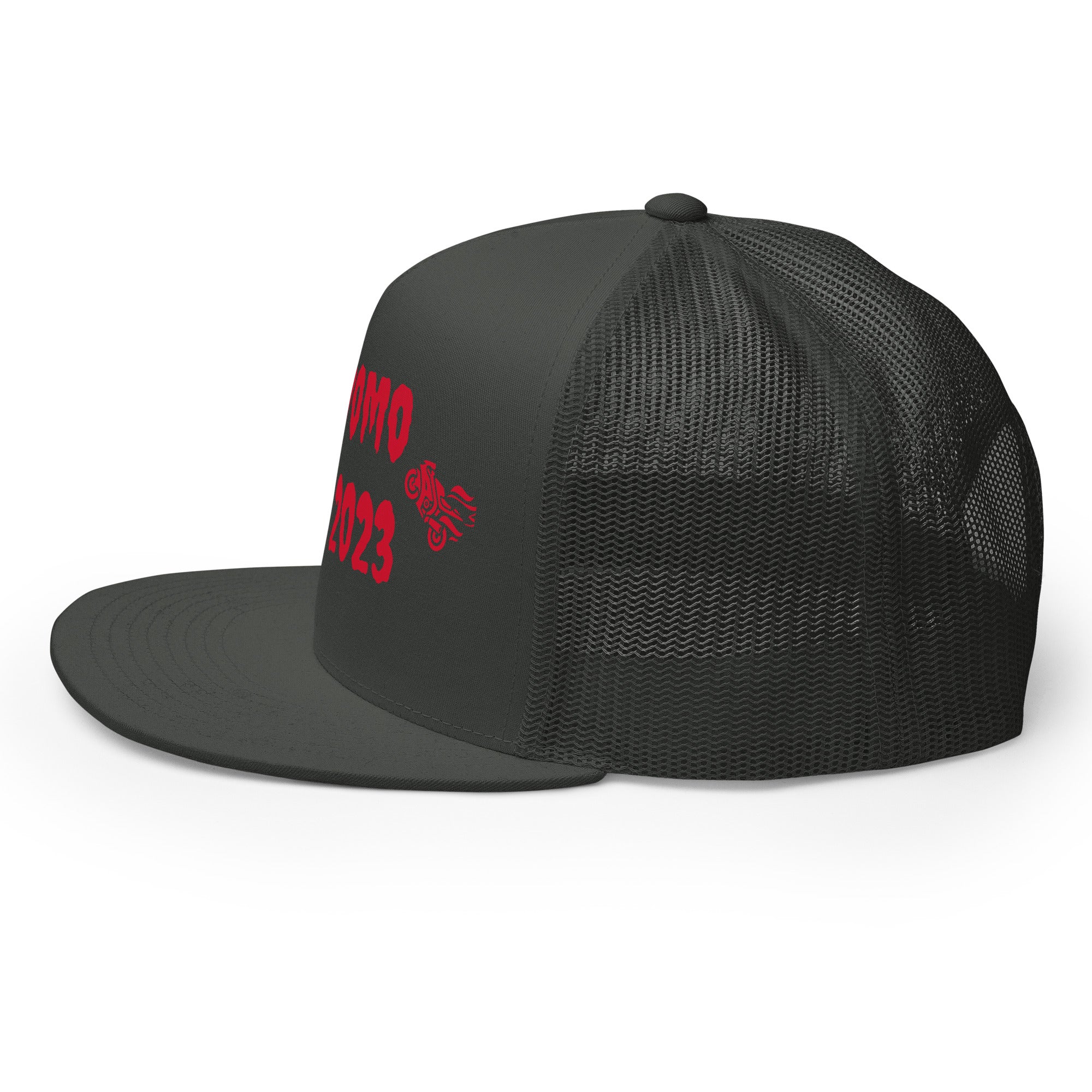 "Biker" Trucker Cap Multi Color/Red