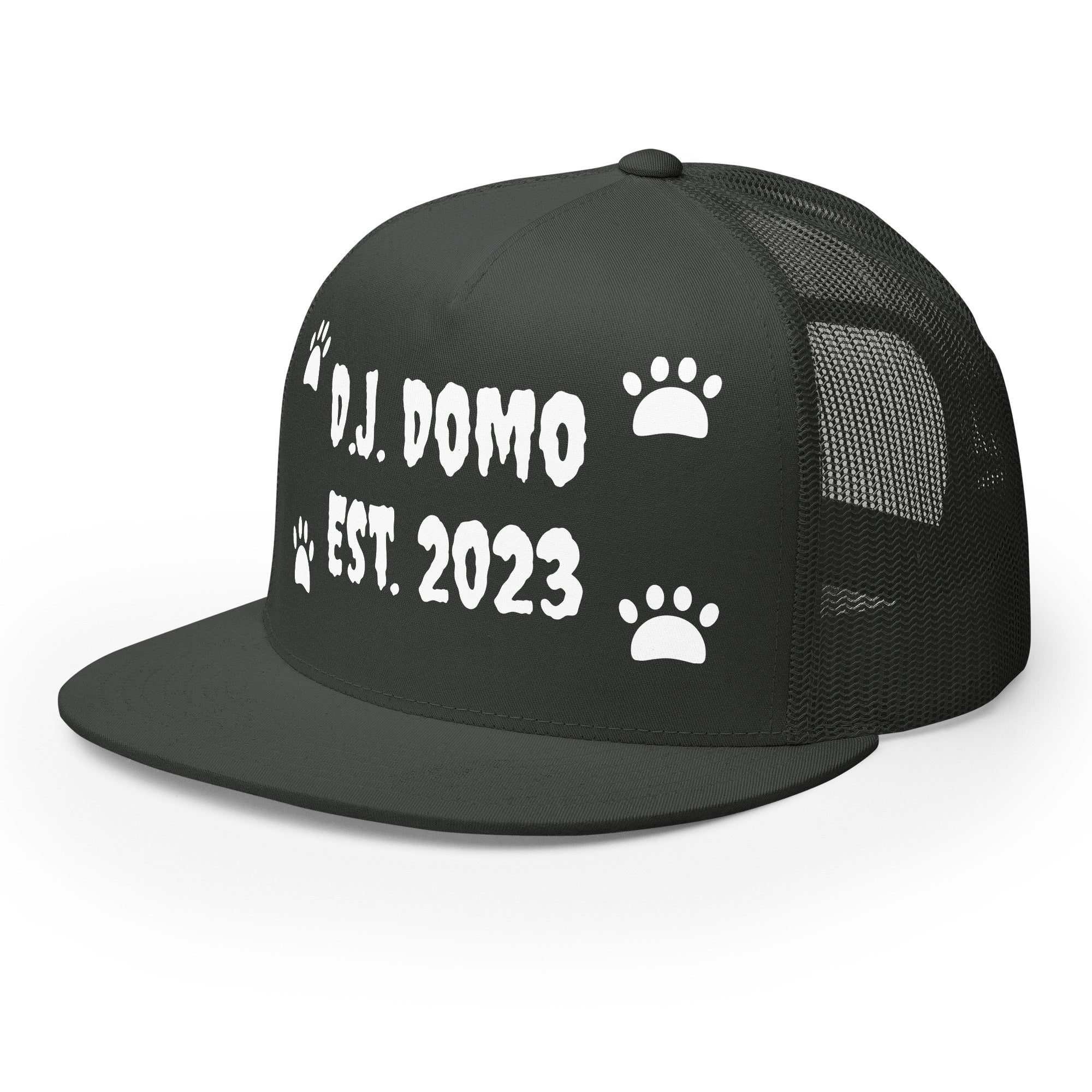 "Dog Paws" Trucker Cap Multi Color/White