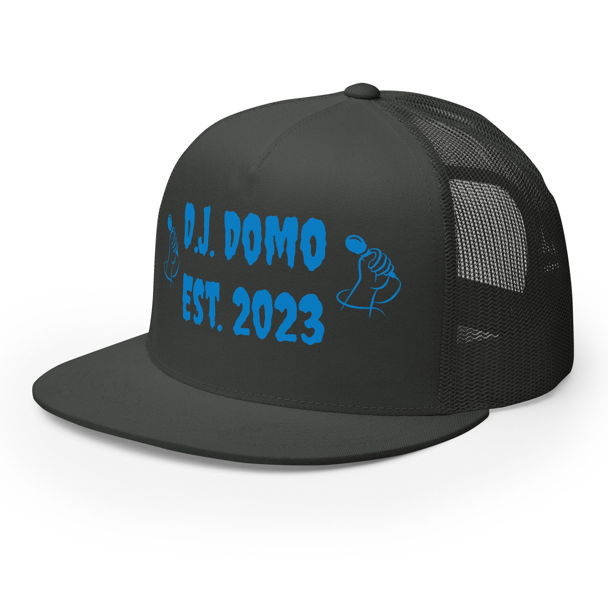 "Mic" Trucker Cap Multi Color/Light Blue