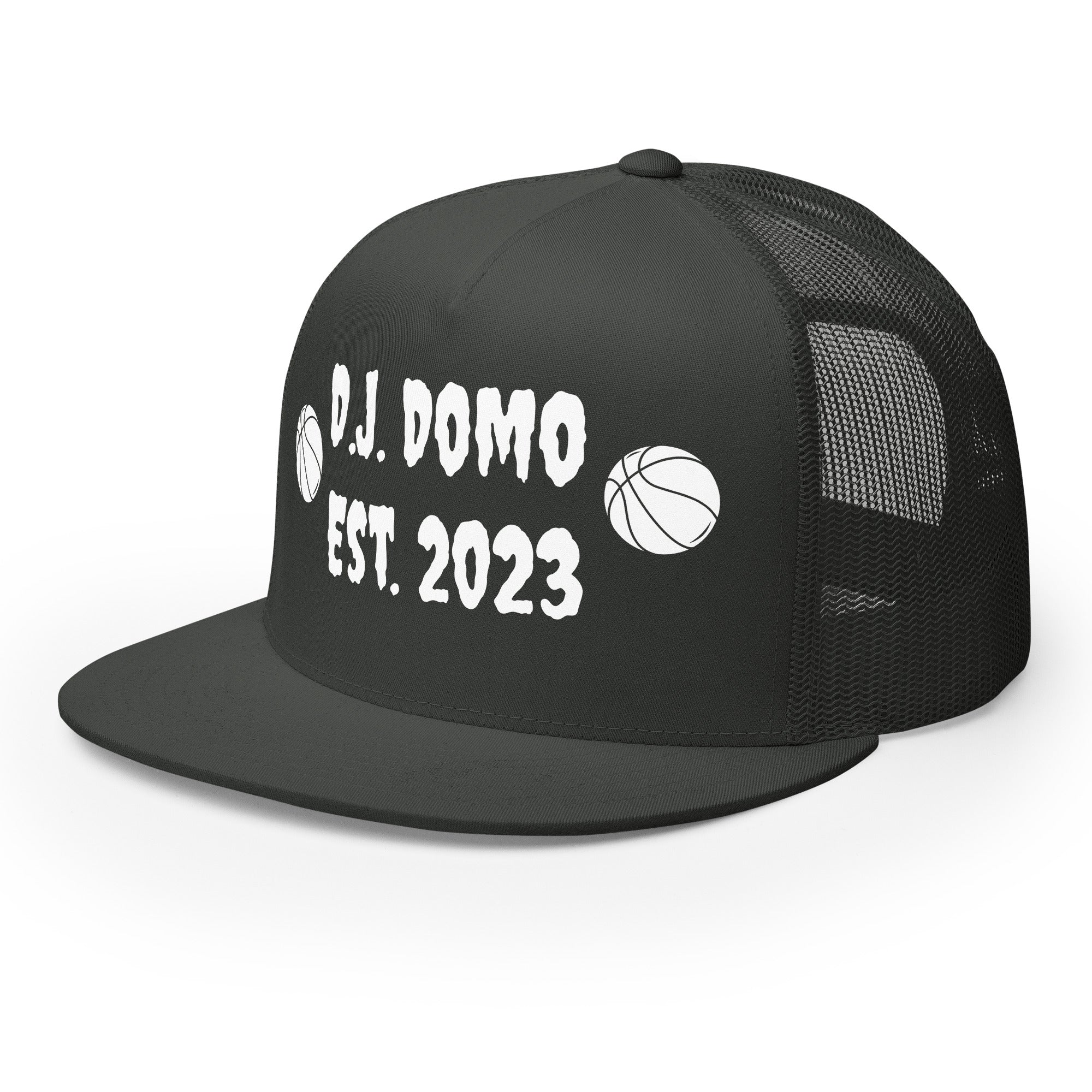 "Basketball" Trucker Cap Multi Color/White