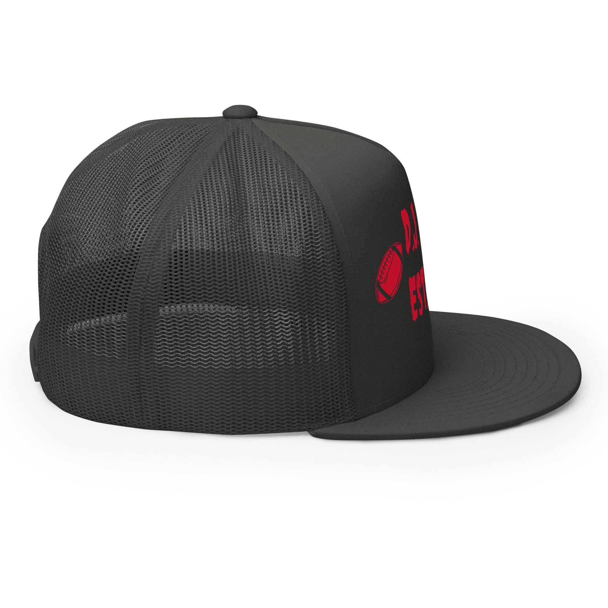 "Football" Trucker Cap Multi Color/Red
